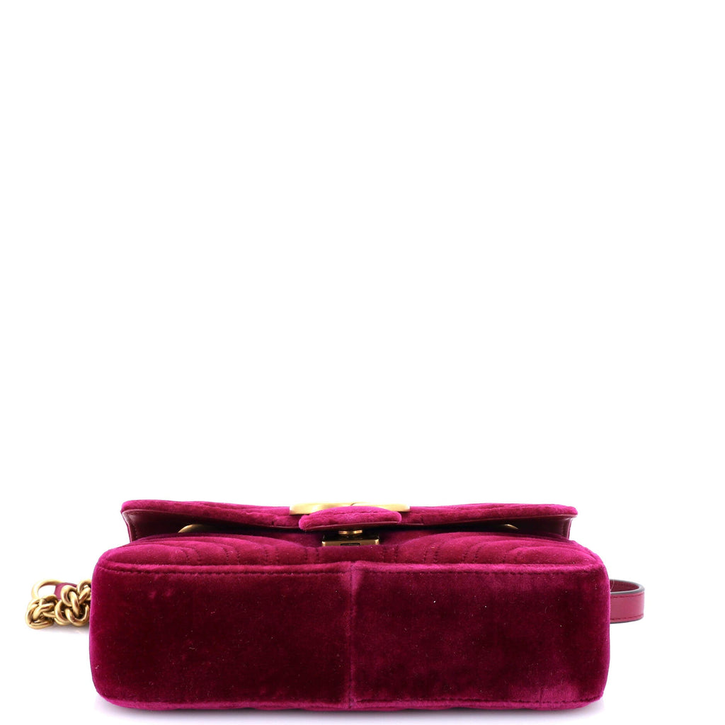 GG Marmont Flap Bag Matelasse Velvet Mini