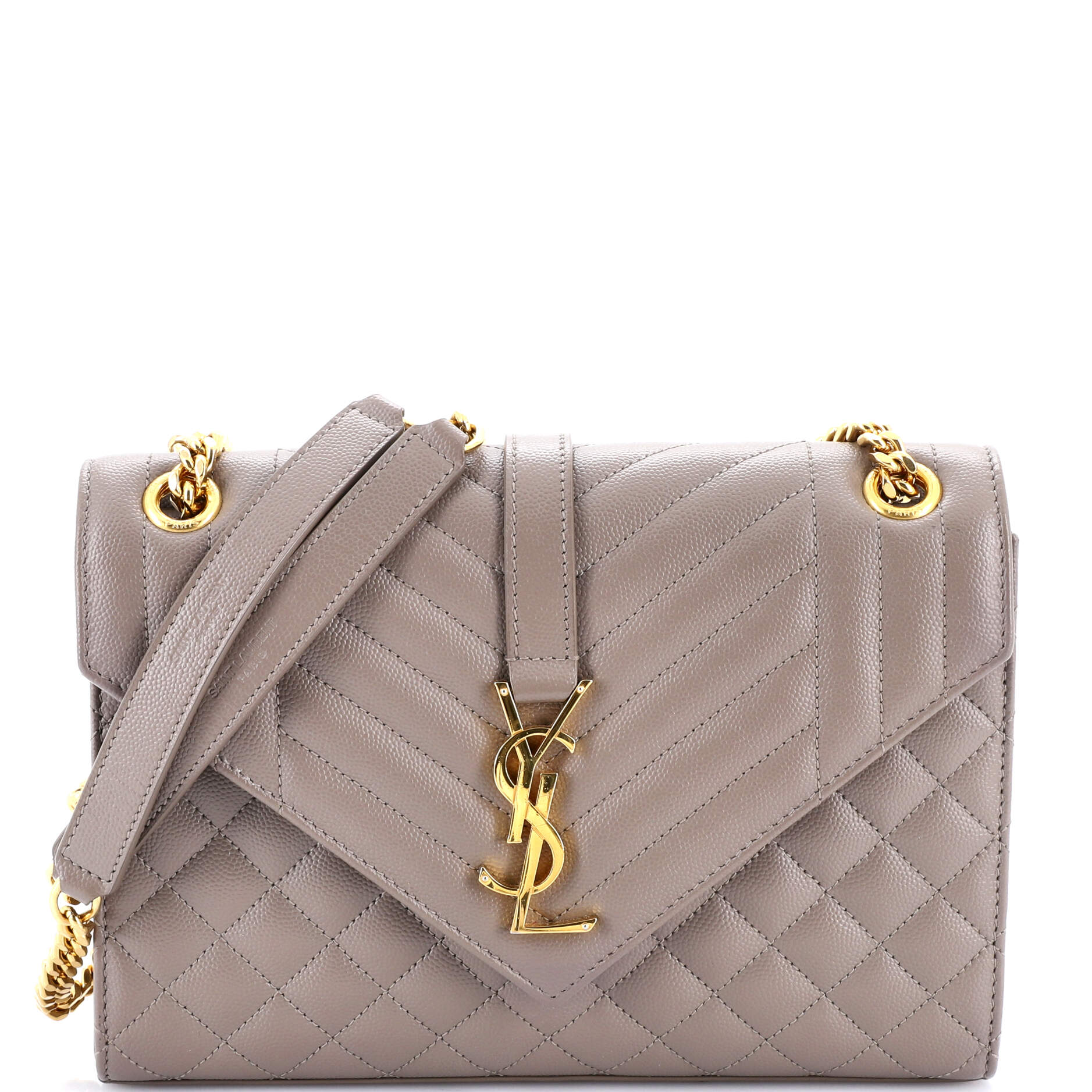 Classic Monogram Envelope Satchel Mixed Matelasse Leather Medium