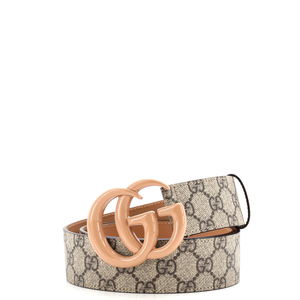 GG Marmont Belt GG Coated Canvas Wide