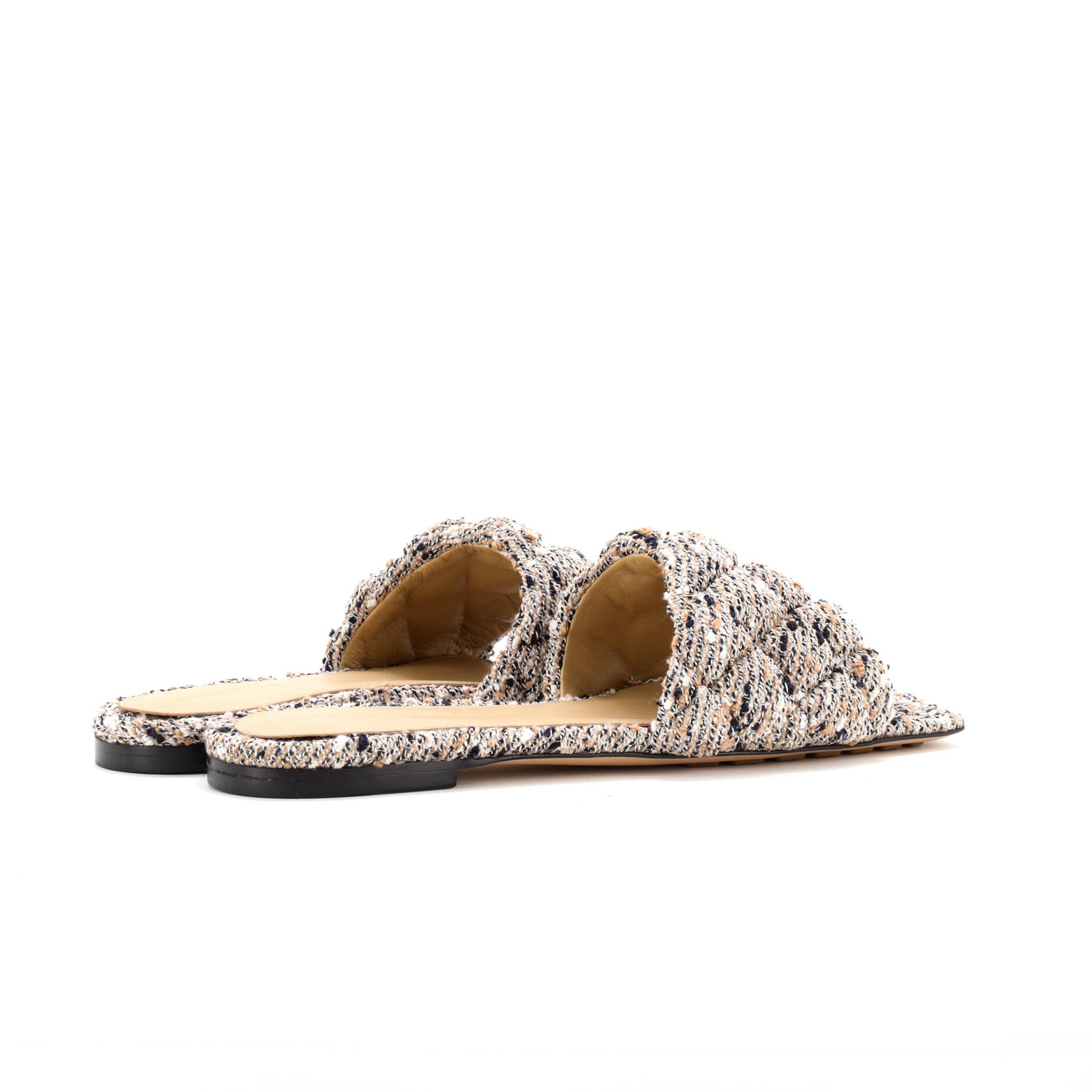 Women's The Padded Flat Sandals Quilted Boucle