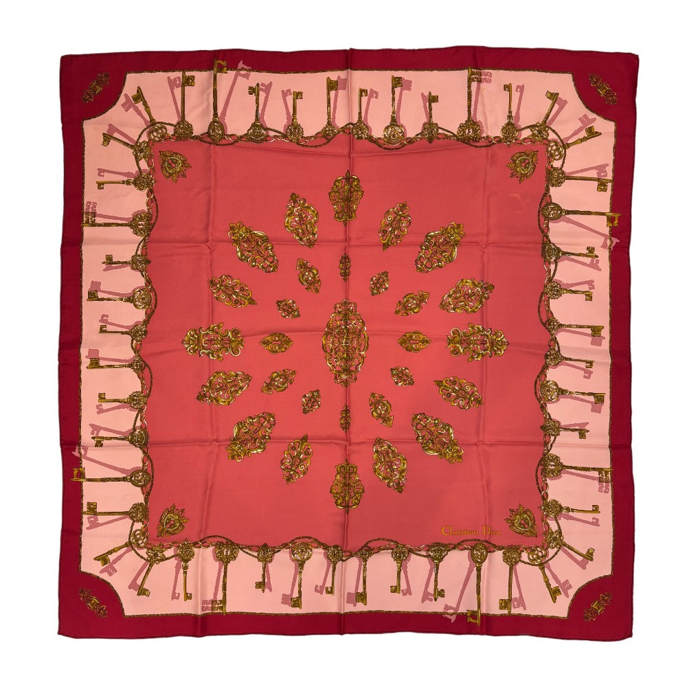 Christian Dior Key Pattern Silk Scarf