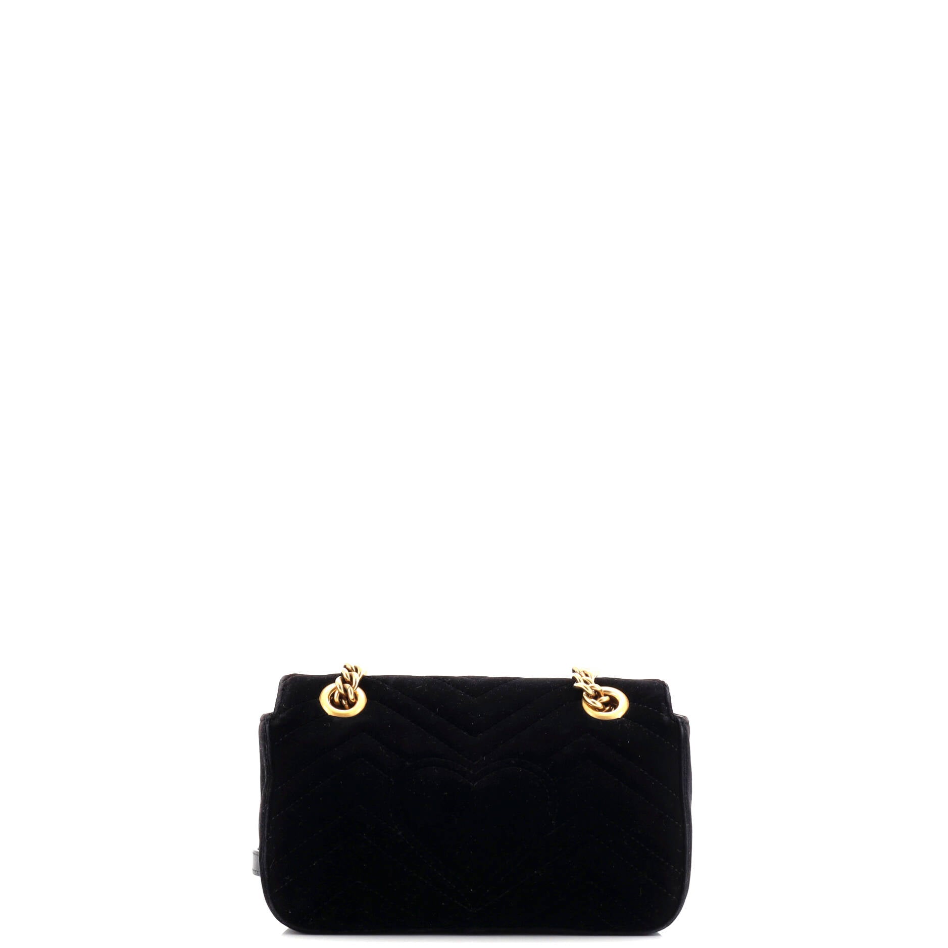 GG Marmont Flap Bag Matelasse Velvet Mini