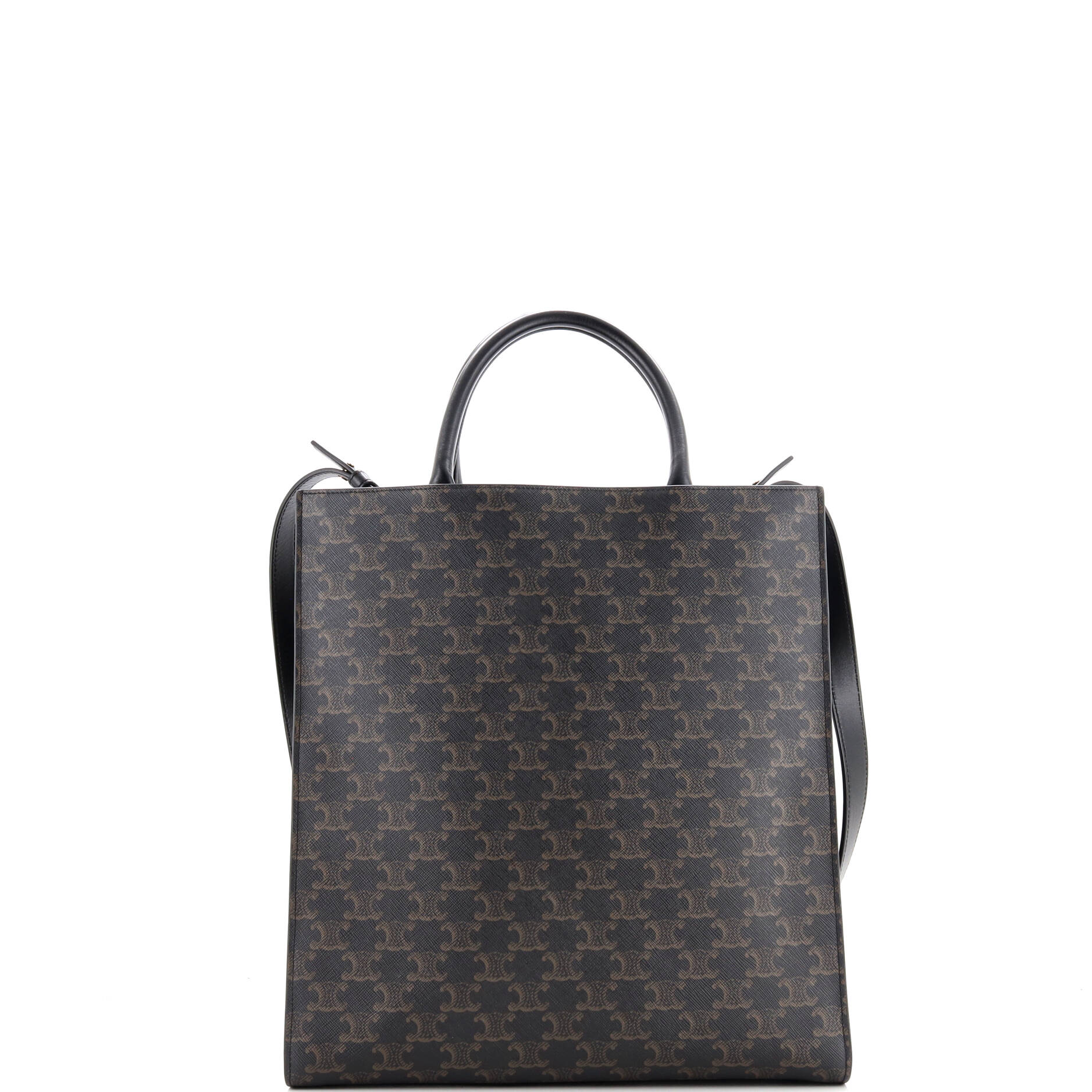 Vertical Cabas Tote Triomphe Coated Canvas Medium