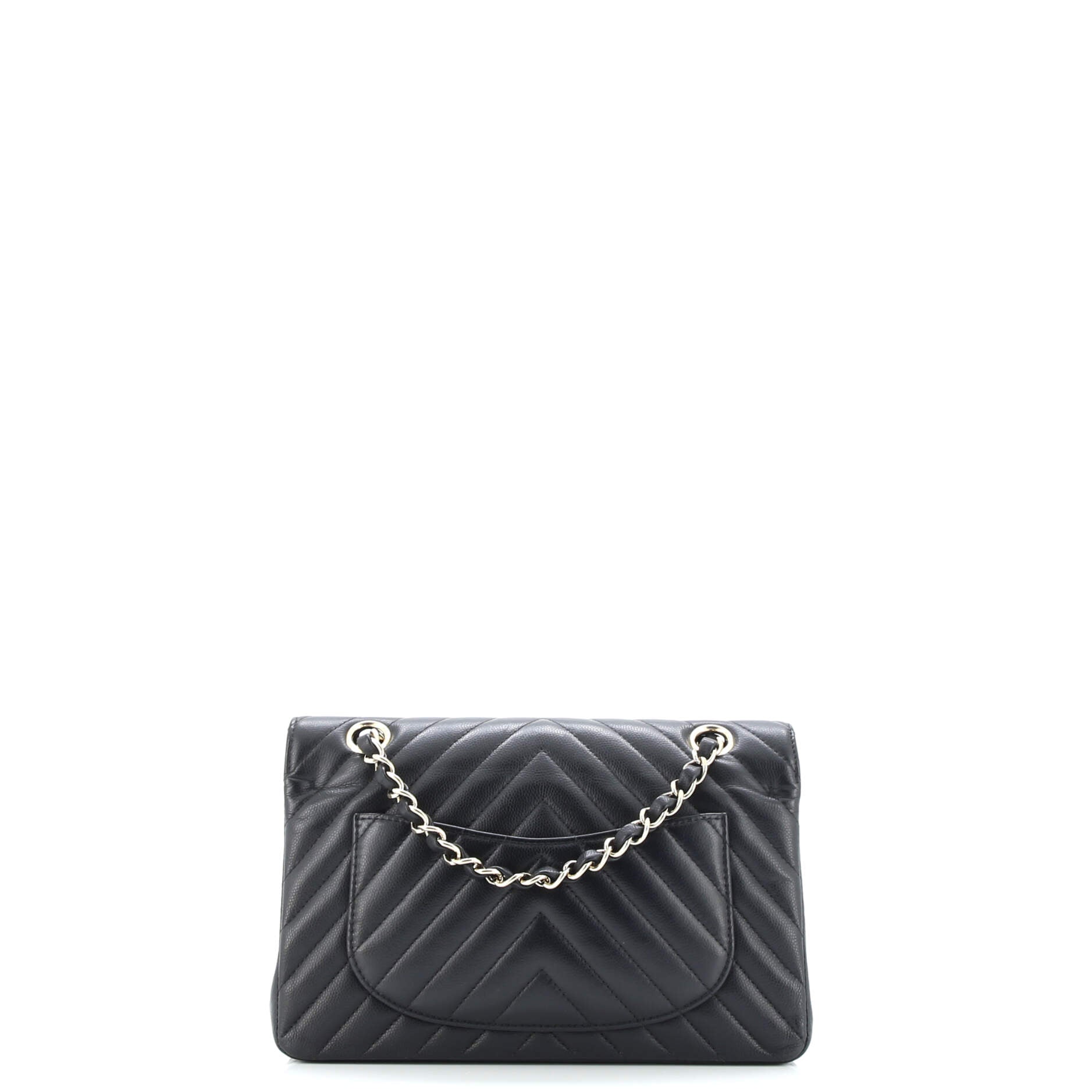 Classic Double Flap Bag Chevron Caviar Small