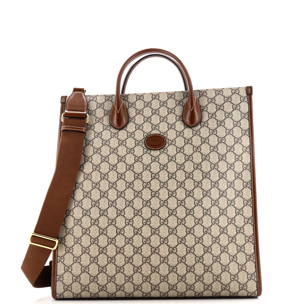 Interlocking G Tote GG Coated Canvas Vertical