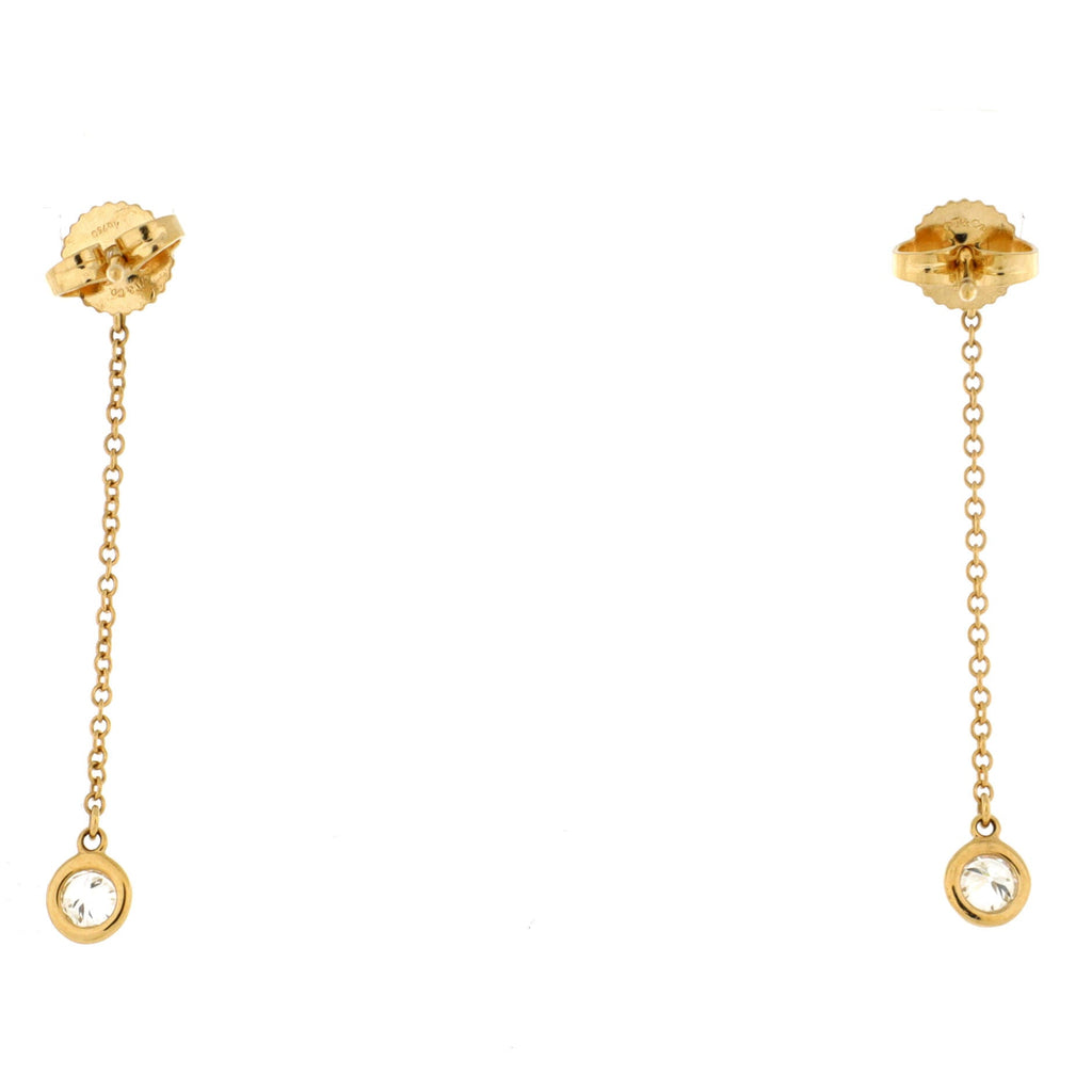 Elsa Peretti Diamonds By The Yard Drop Earrings 18K Yellow Gold with Diamonds .39CT
