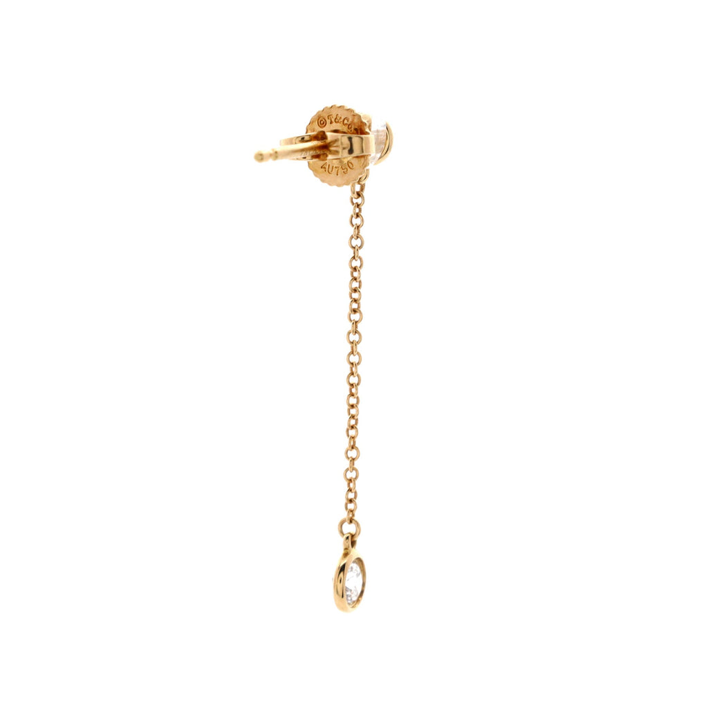 Elsa Peretti Diamonds By The Yard Drop Earrings 18K Yellow Gold with Diamonds .39CT