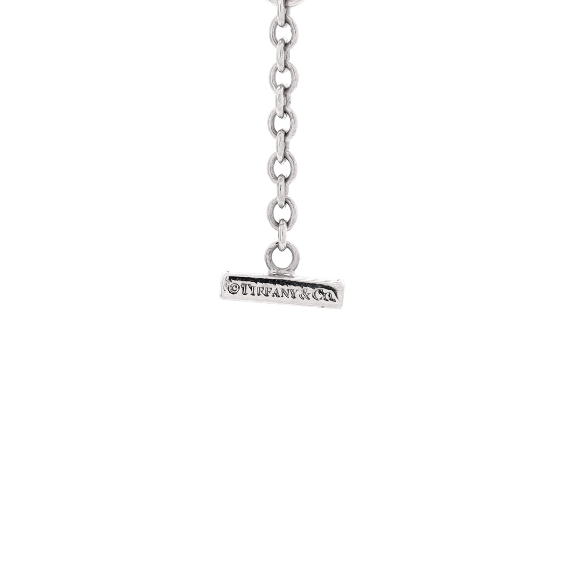 T Smile Chain Bracelet 18K White Gold with Diamonds Medium