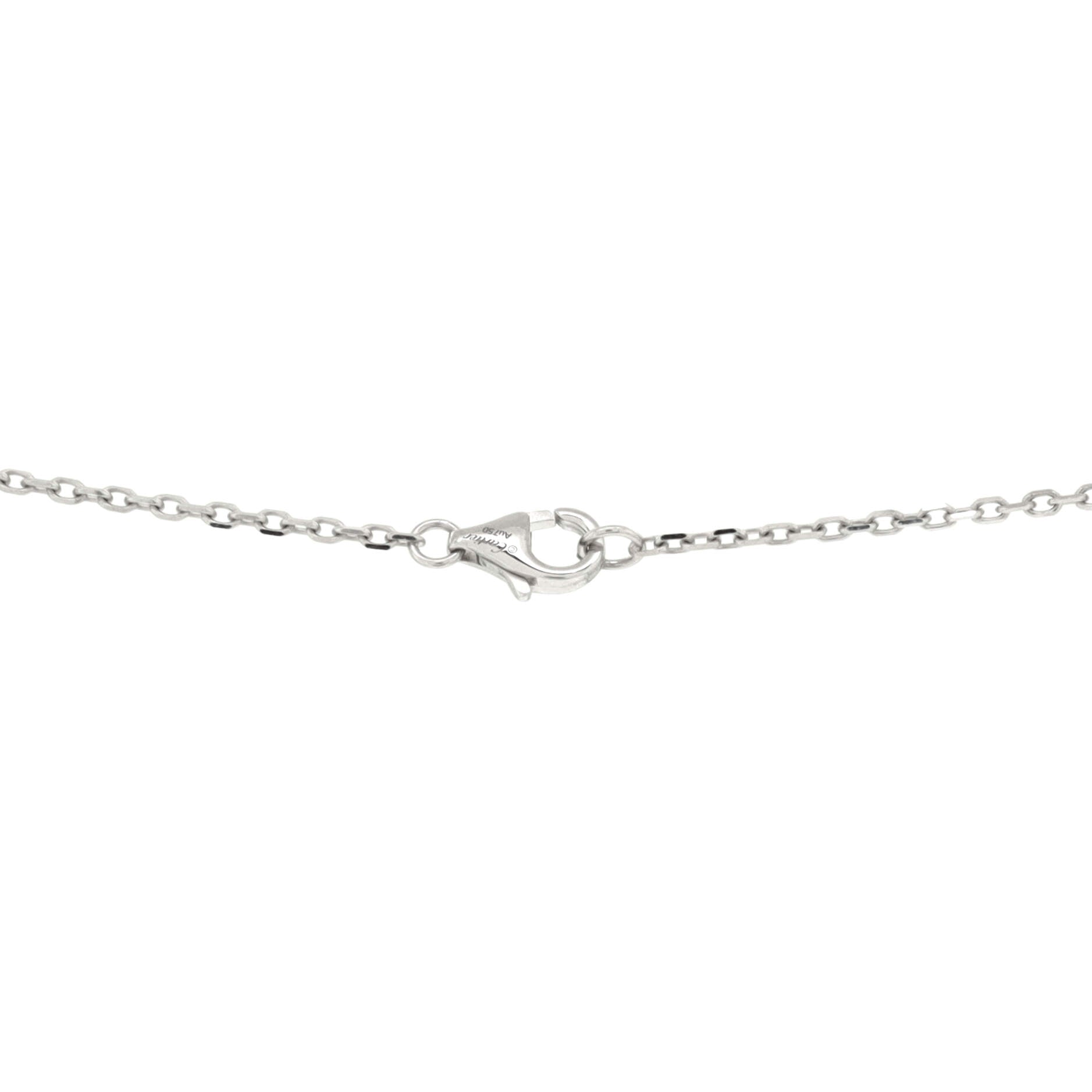Love Interlocking Pave Necklace 18K White Gold and Diamonds