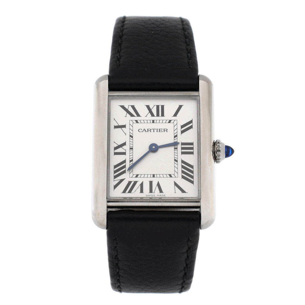 Must de Cartier Tank Quartz Watch Stainless Steel and Leather 25