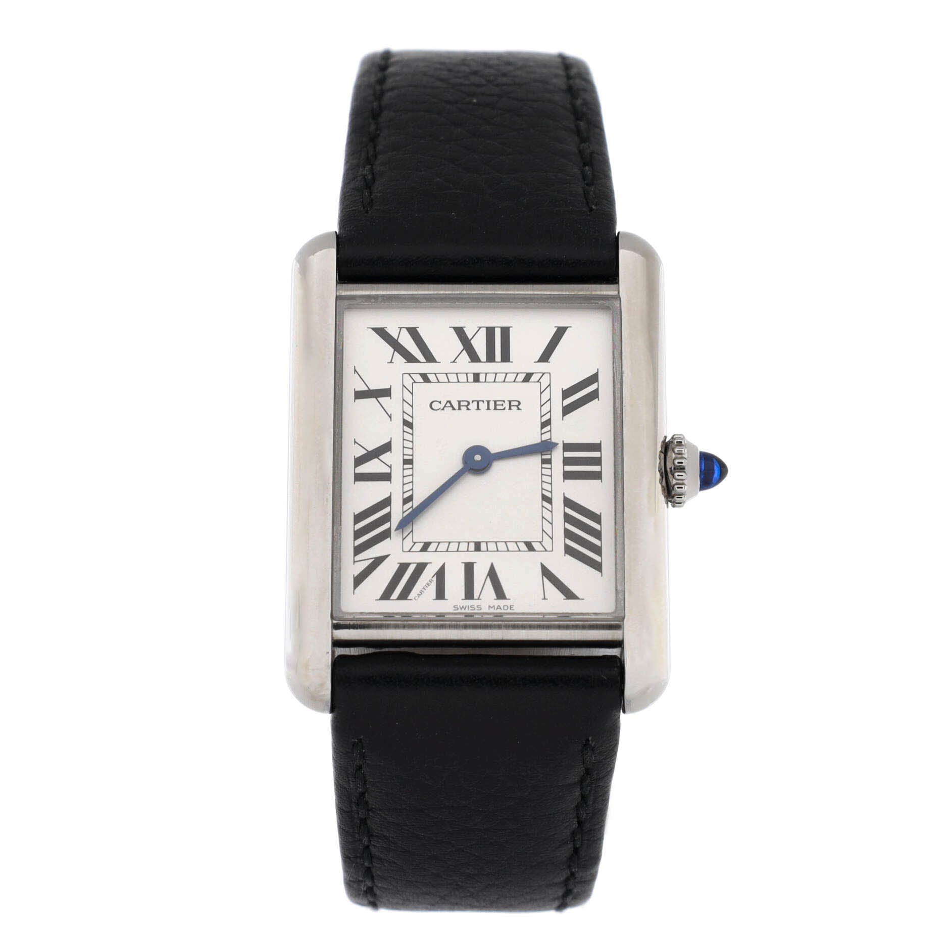 Must de Cartier Tank Quartz Watch Stainless Steel and Leather 25