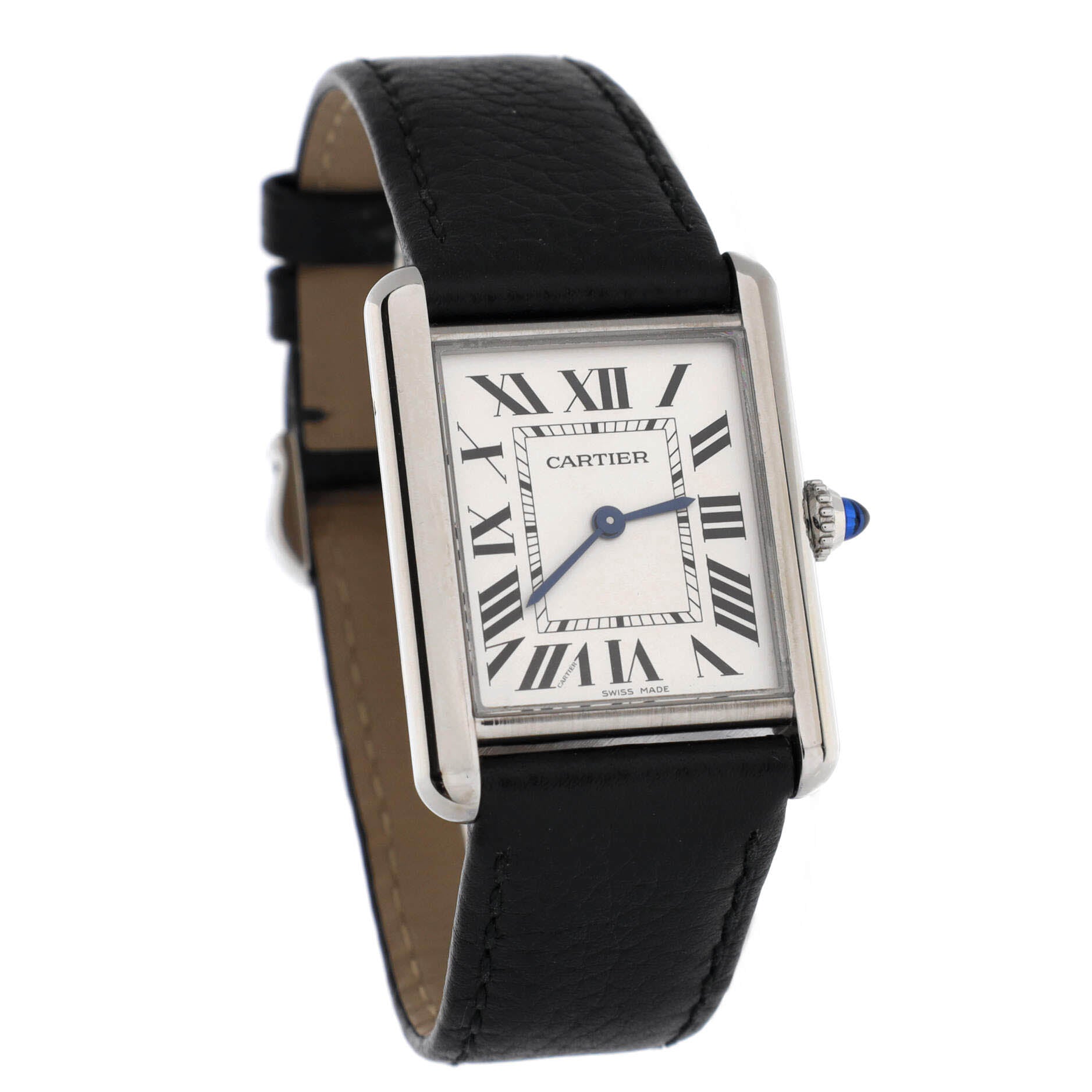 Must de Cartier Tank Quartz Watch Stainless Steel and Leather 25