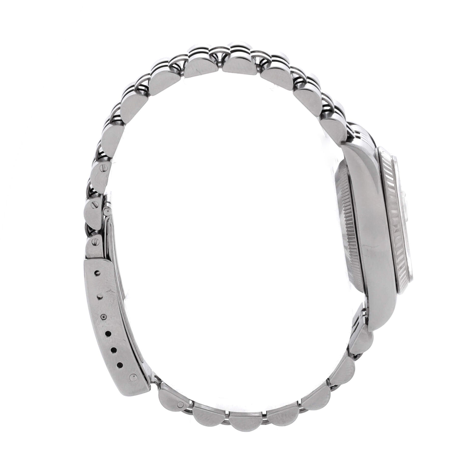 Oyster Perpetual Datejust Automatic Watch Stainless Steel and White Gold with Diamond Markers 26