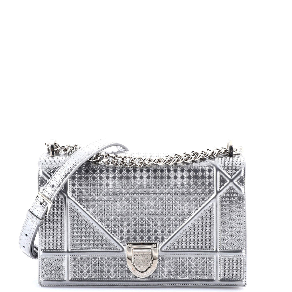 Diorama Flap Bag Cannage Embossed Calfskin Medium
