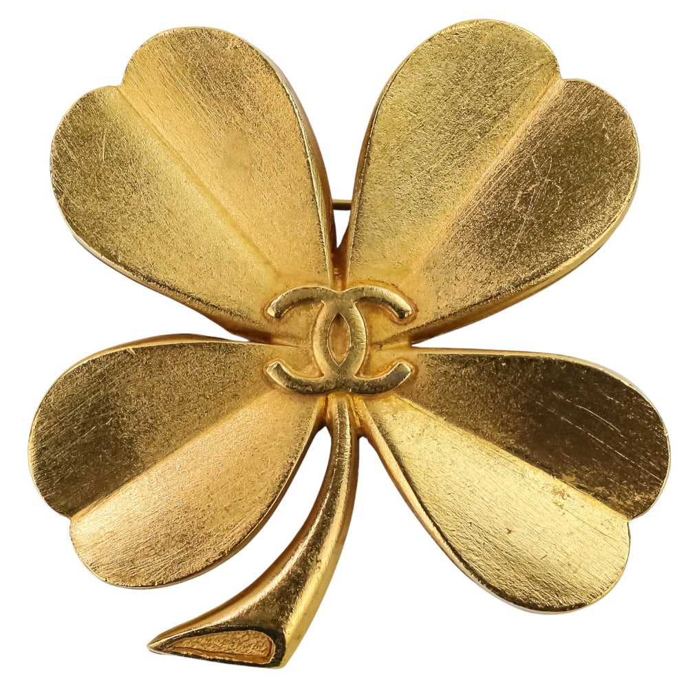 Chanel Clover Motif Coco Mark Brooch
