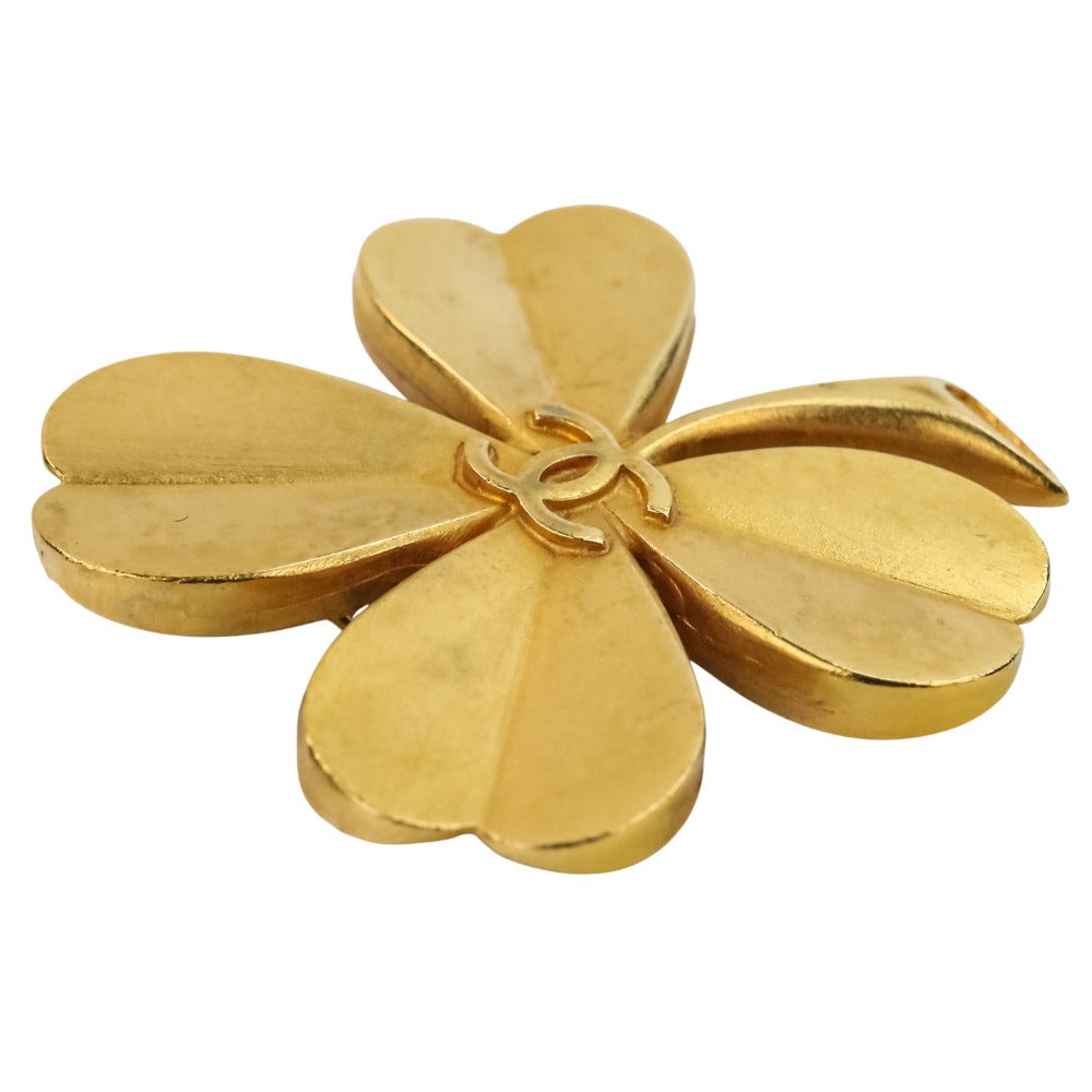 Chanel Clover Motif Coco Mark Brooch
