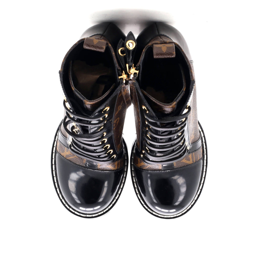 Women's Star Trail Ankle Boots Monogram Canvas with Patent