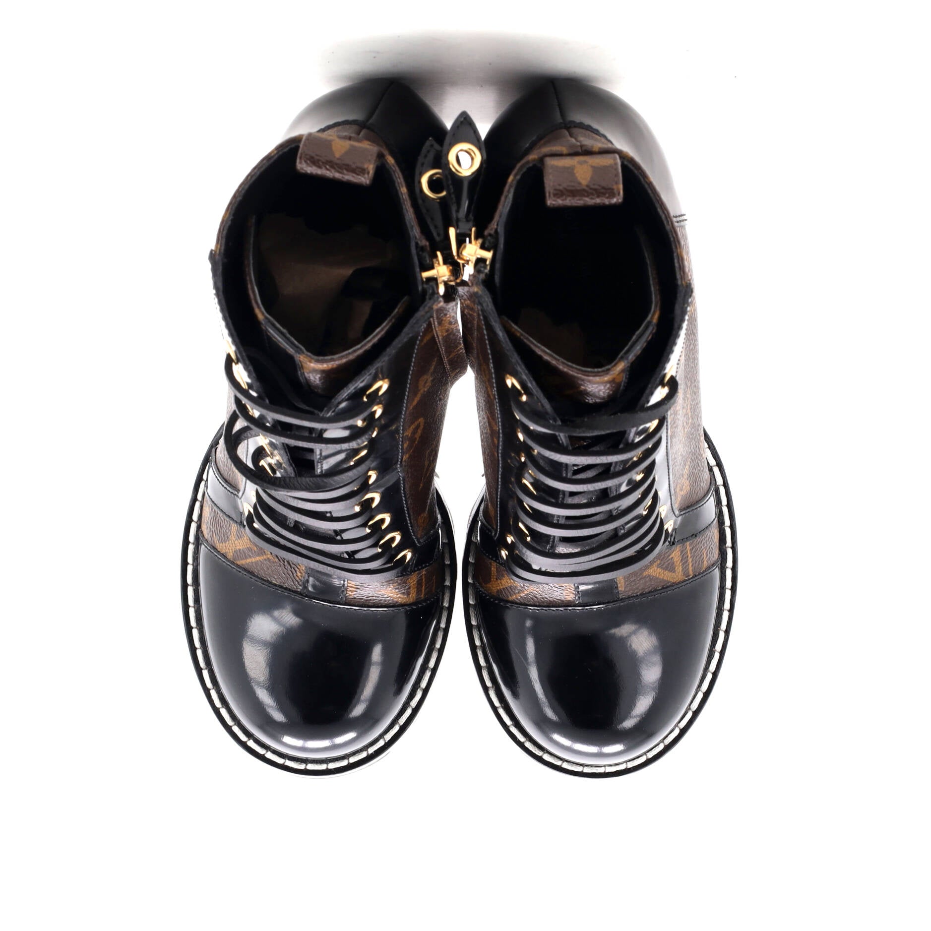 Women's Star Trail Ankle Boots Monogram Canvas with Patent
