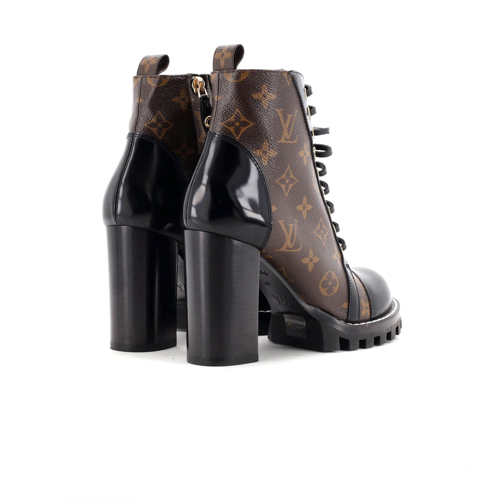 Women's Star Trail Ankle Boots Monogram Canvas with Patent