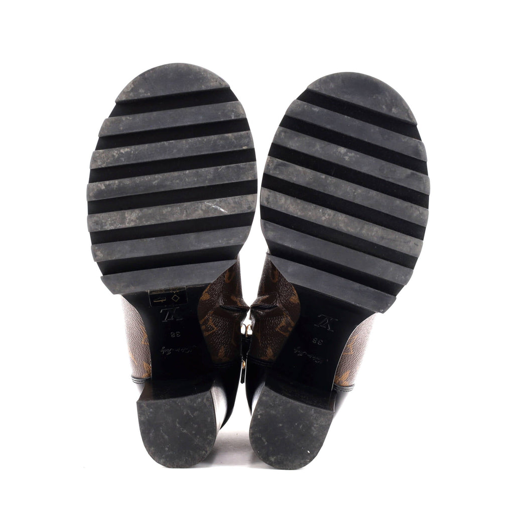 Women's Star Trail Ankle Boots Monogram Canvas with Patent