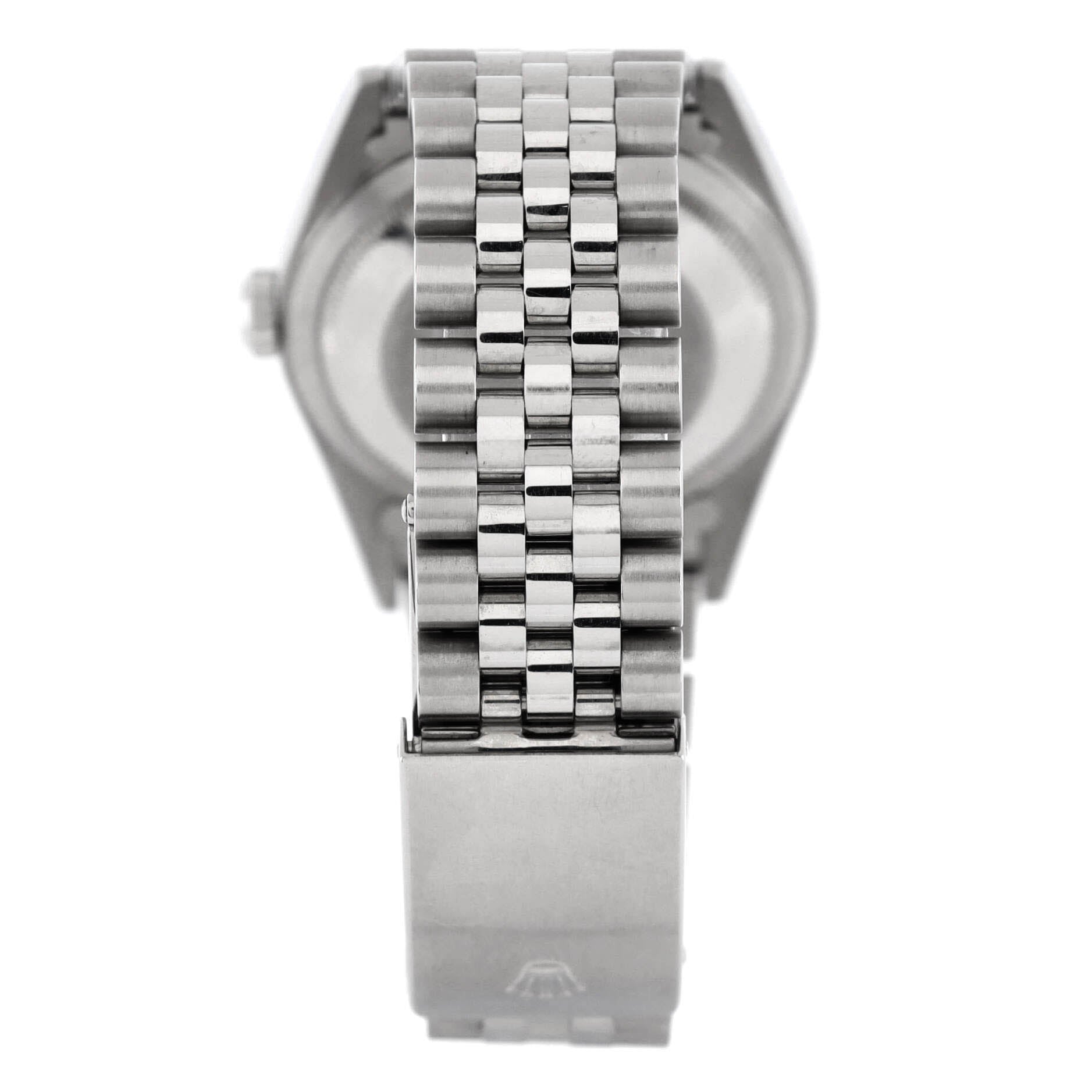 Oyster Perpetual Datejust Automatic Watch Stainless Steel and White Gold with Diamond Markers 36