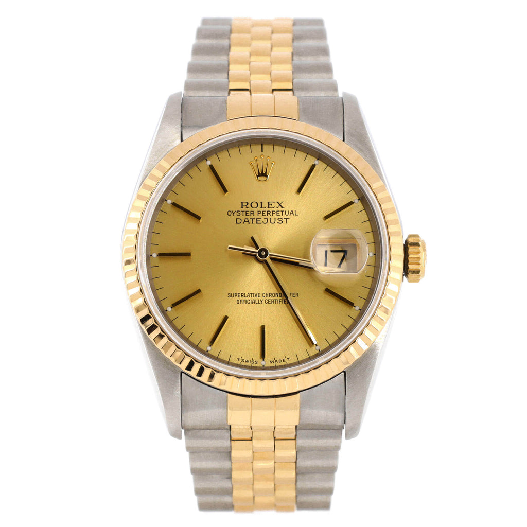 Oyster Perpetual Datejust Automatic Watch Stainless Steel and Yellow Gold 36