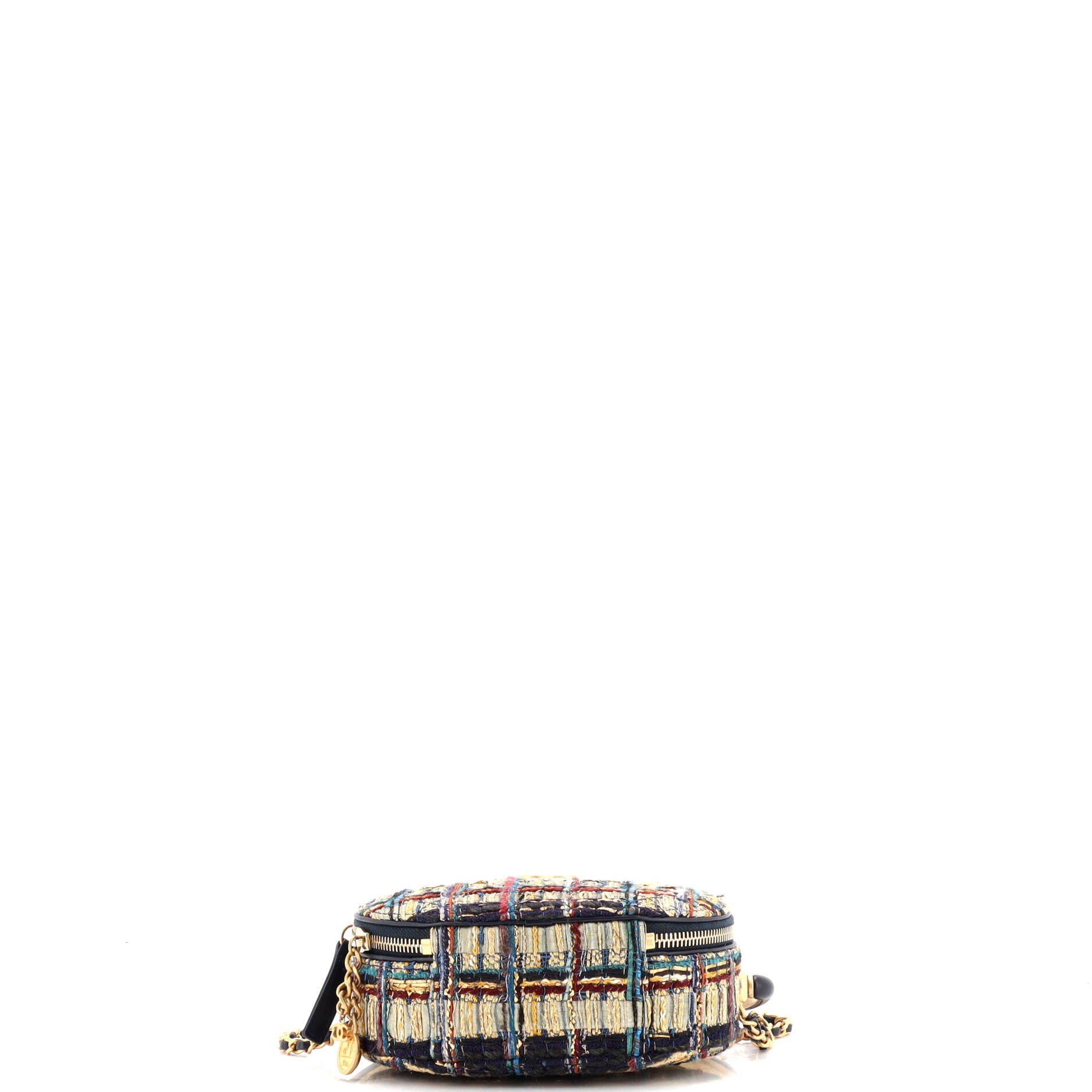Paris-New York Oval Camera Case Quilted Tweed Small