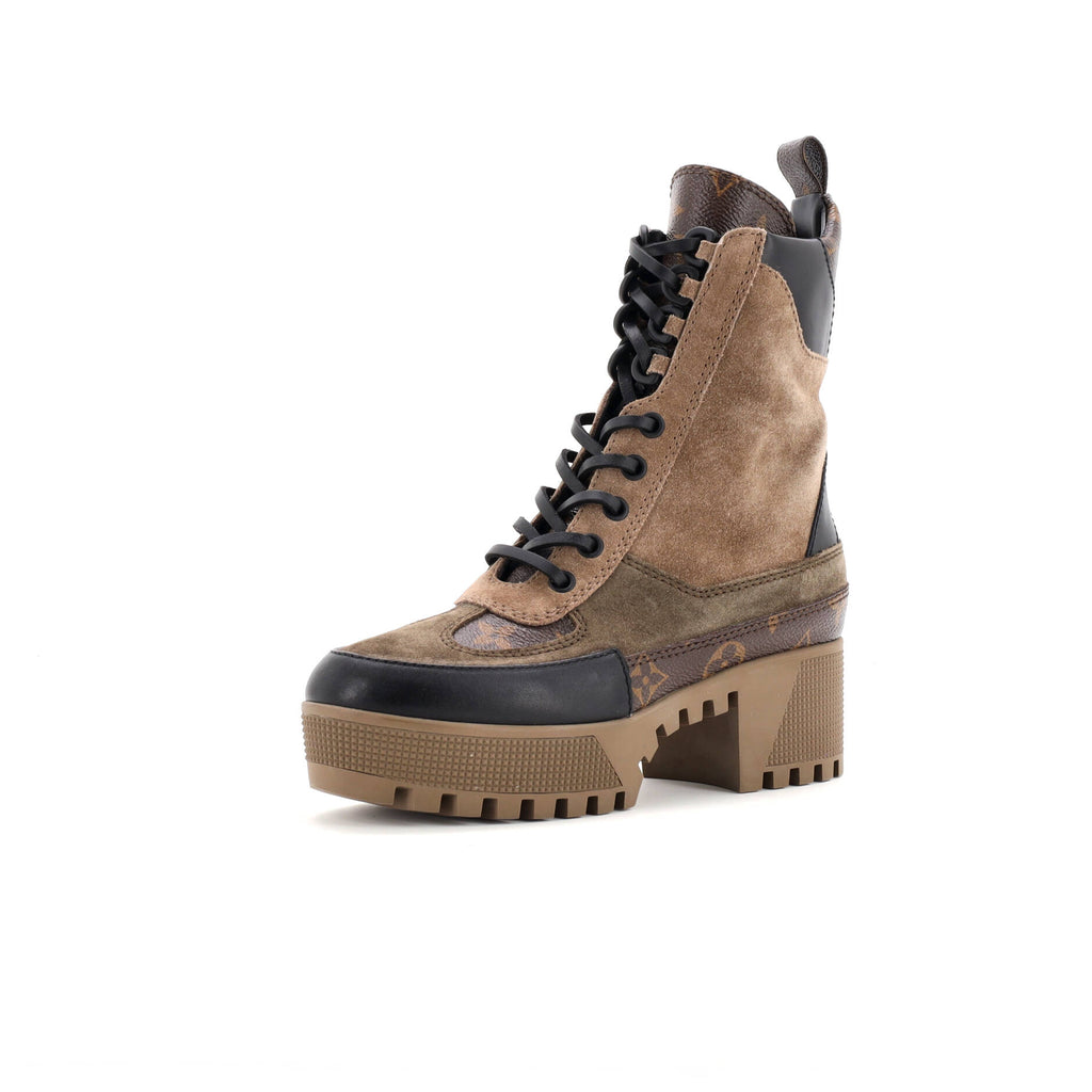 Women's Laureate Platform Desert Boots Leather with Suede