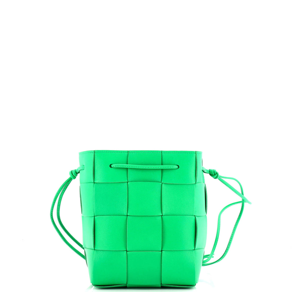 Cassette Bucket Bag Maxi Intrecciato Leather Small