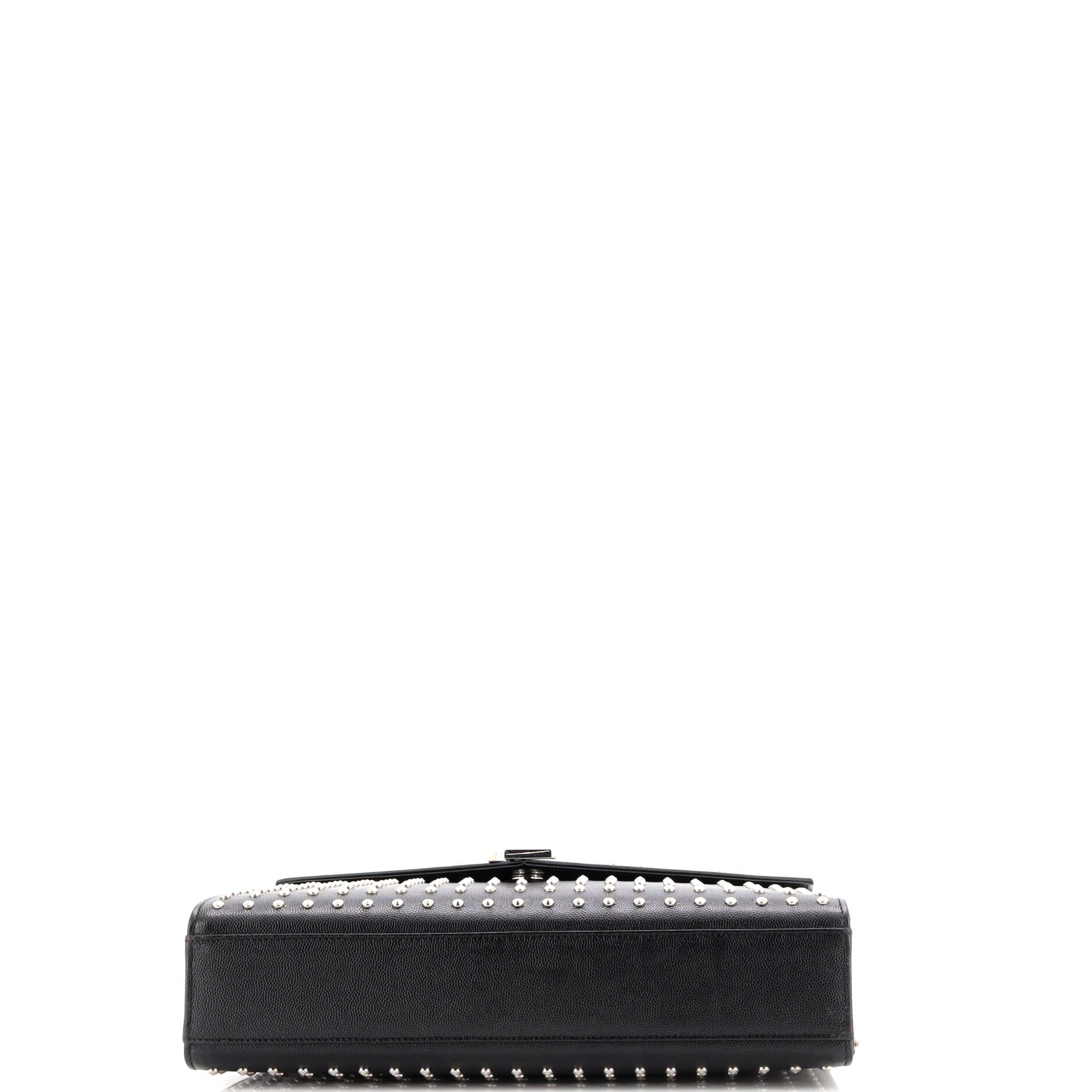 Classic Monogram Envelope Satchel Studded Leather Large