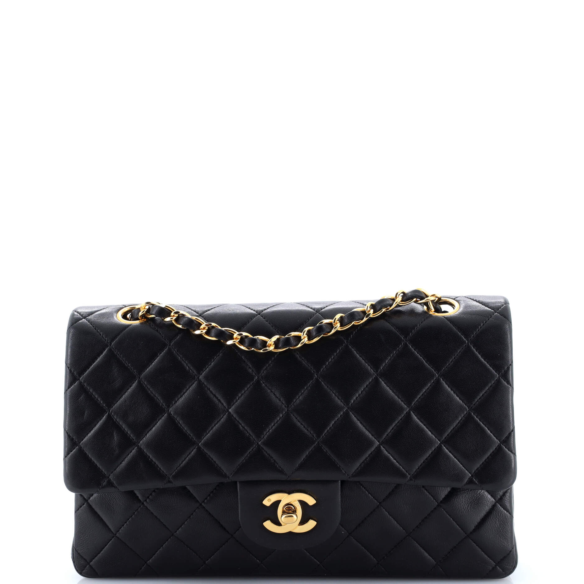 Vintage Classic Double Flap Bag Quilted Lambskin Medium