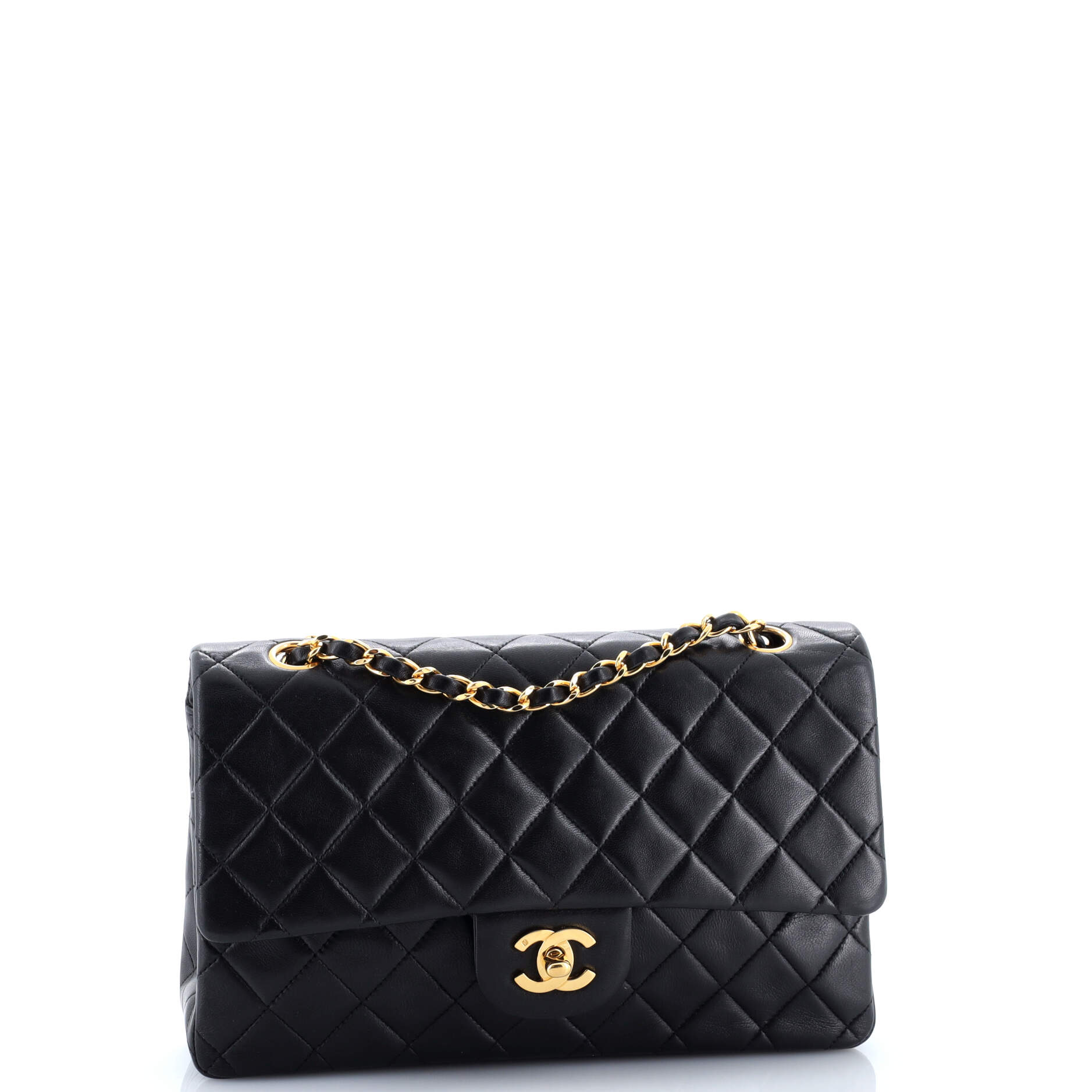 Vintage Classic Double Flap Bag Quilted Lambskin Medium