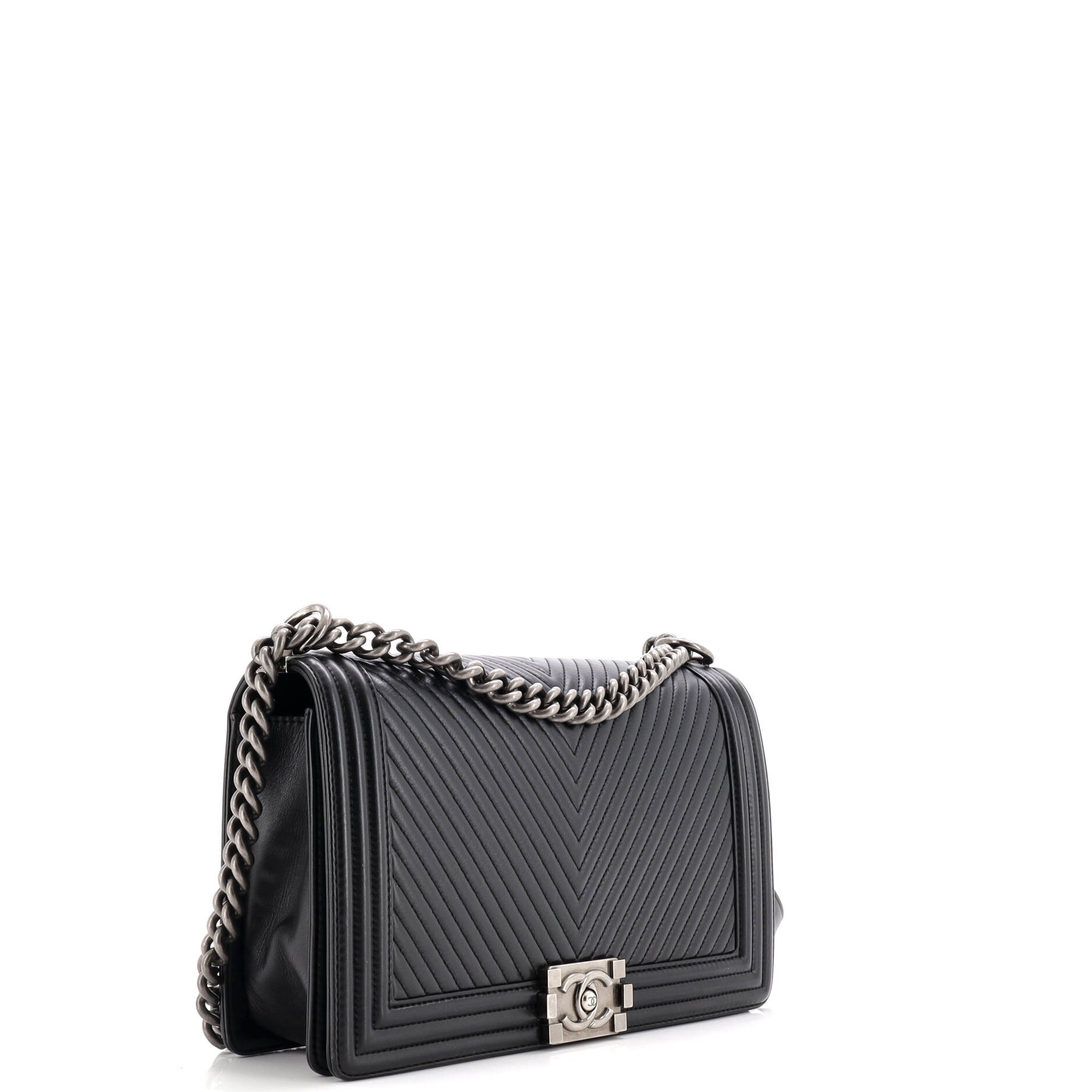 Boy Flap Bag Chevron Lambskin New Medium