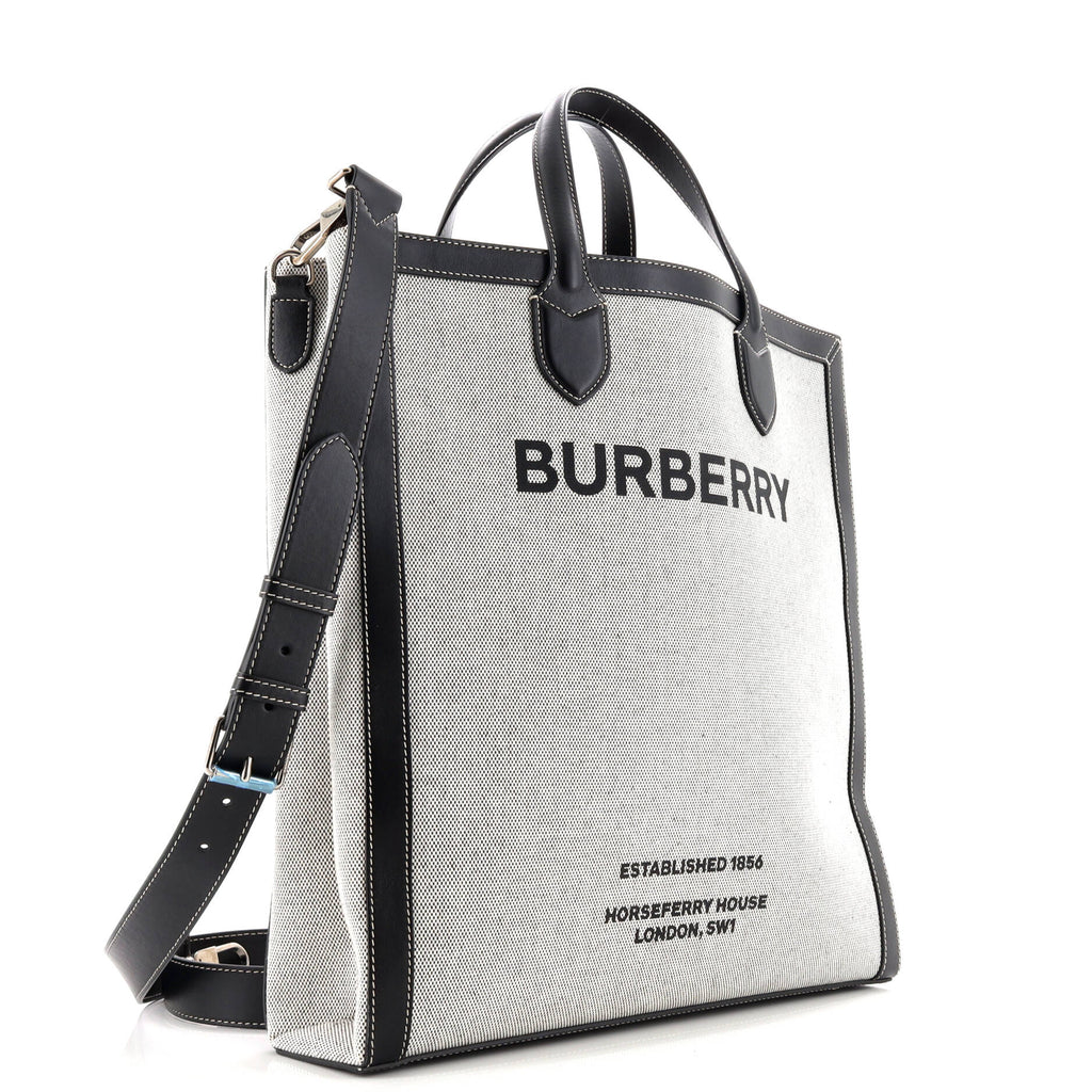 Kane Tote Horseferry Print Canvas with Leather Tall