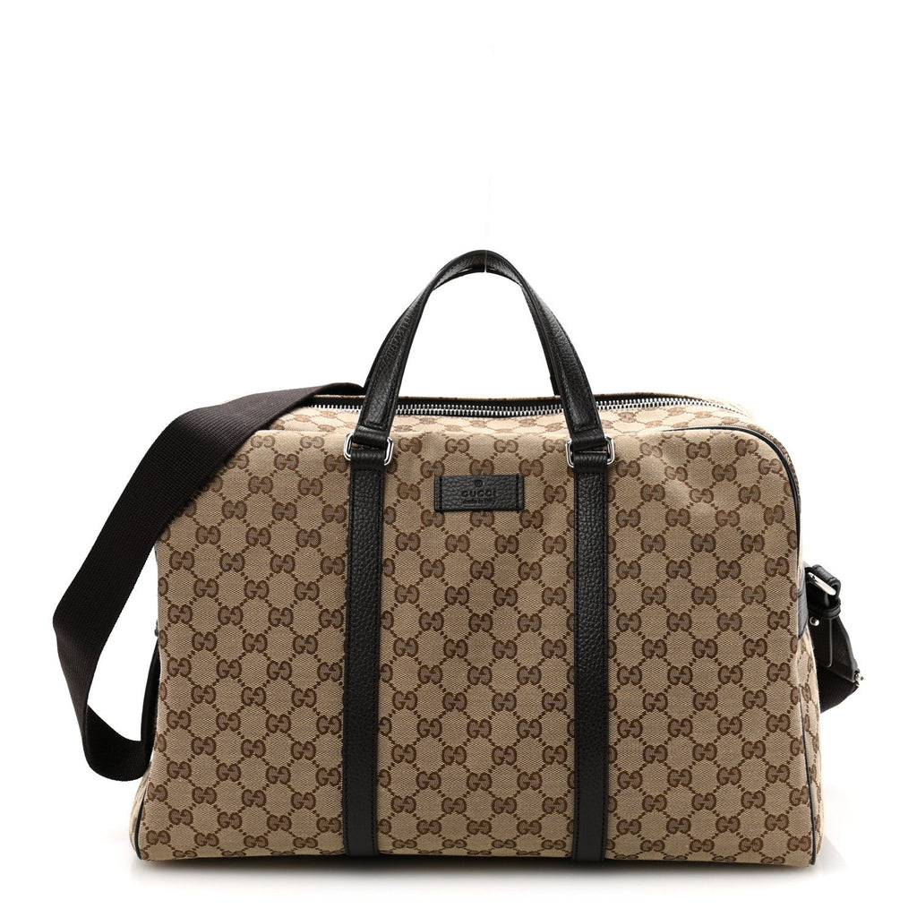 Monogram Dollar Calfskin Boston Duffle Bag Beige Ebony Testa di Moro Marrone Scuro