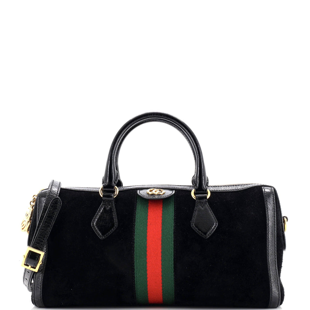 Ophidia Boston Bag Suede Medium