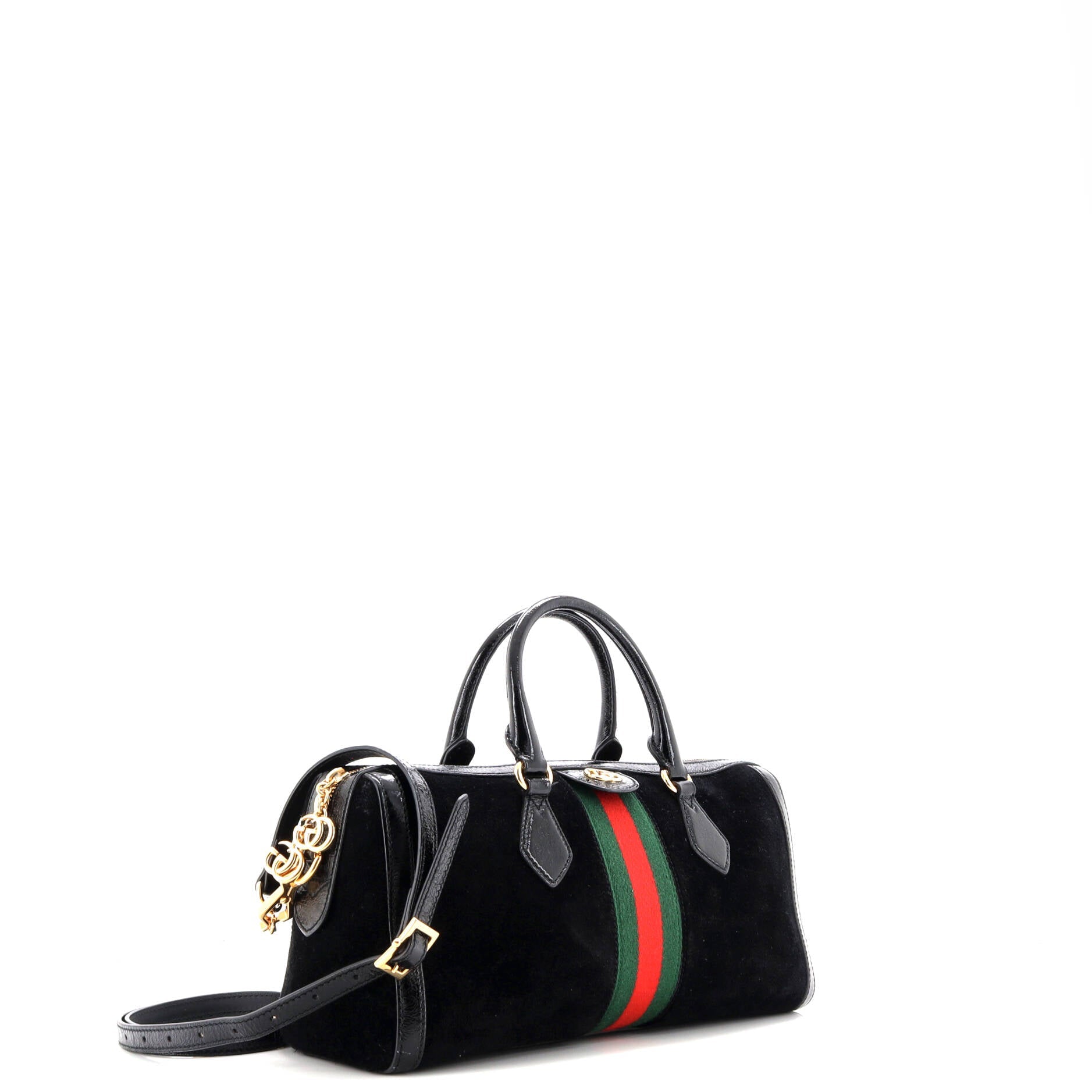 Ophidia Boston Bag Suede Medium