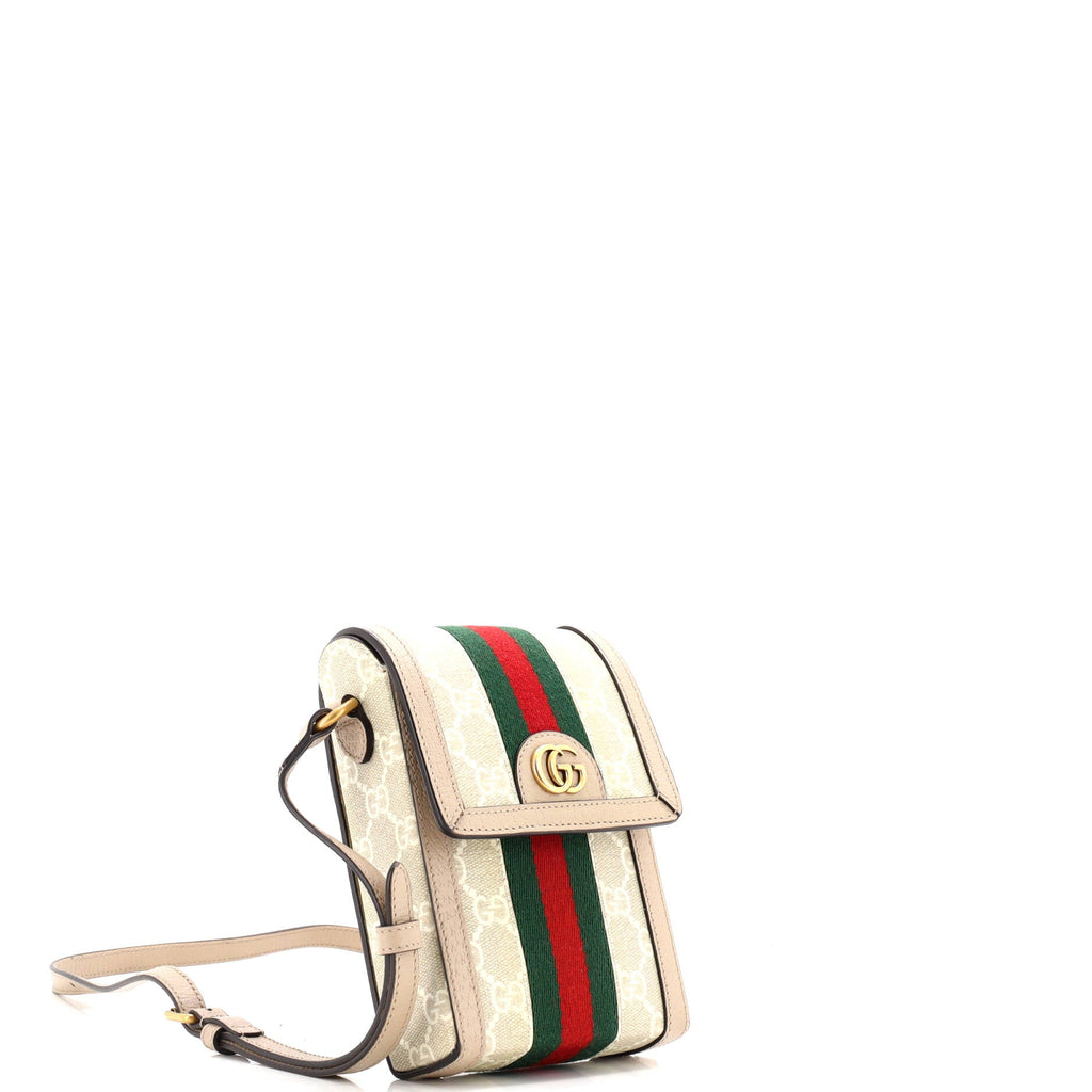 Ophidia Vertical Flap Crossbody Bag GG Coated Canvas Mini