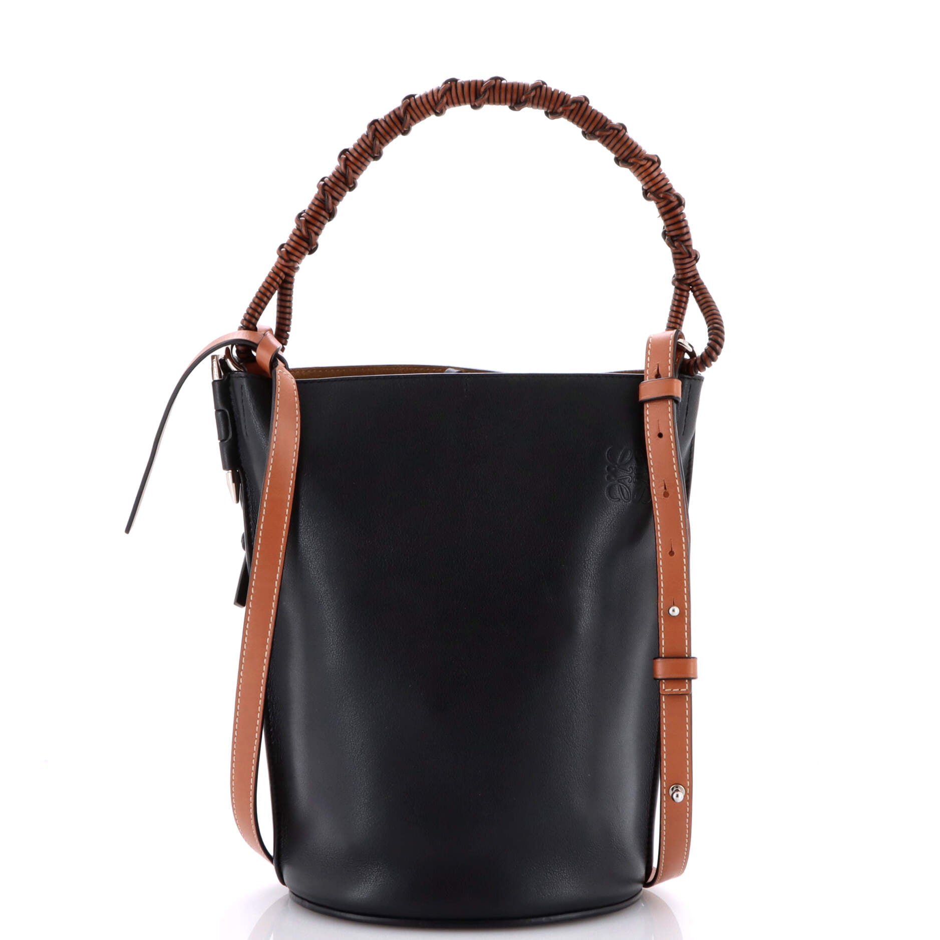 Gate Top Handle Bucket Bag Leather Medium