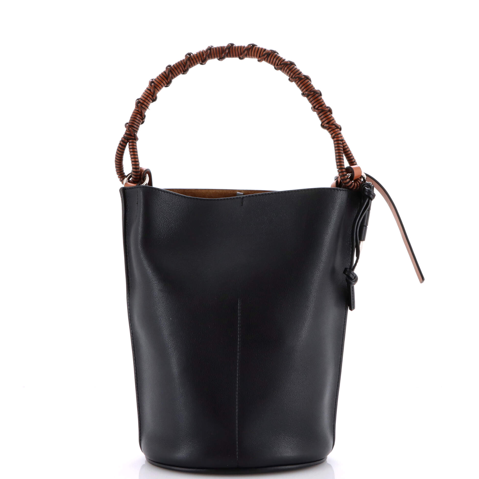 Gate Top Handle Bucket Bag Leather Medium