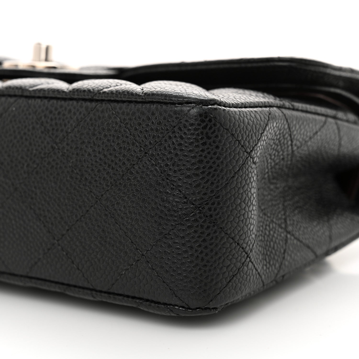 Caviar Quilted Small Double Flap Black