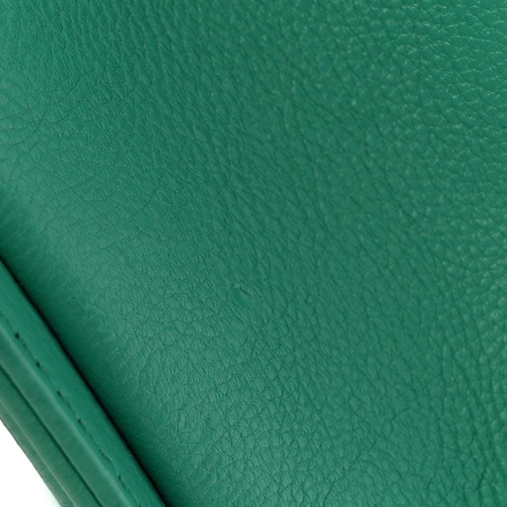 Calfskin Quilted Medium Boy Flap Turquoise
