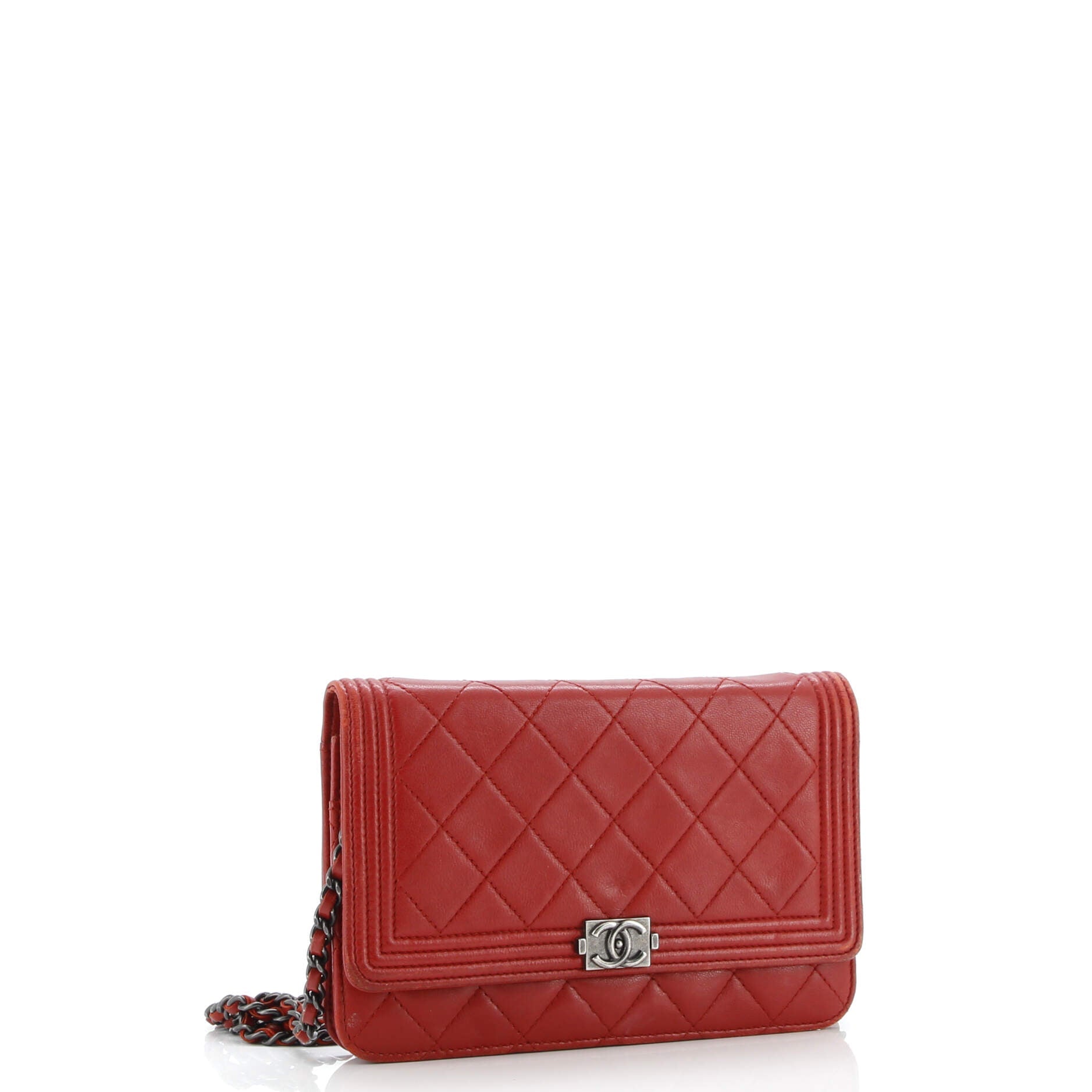Boy Wallet on Chain Quilted Lambskin
