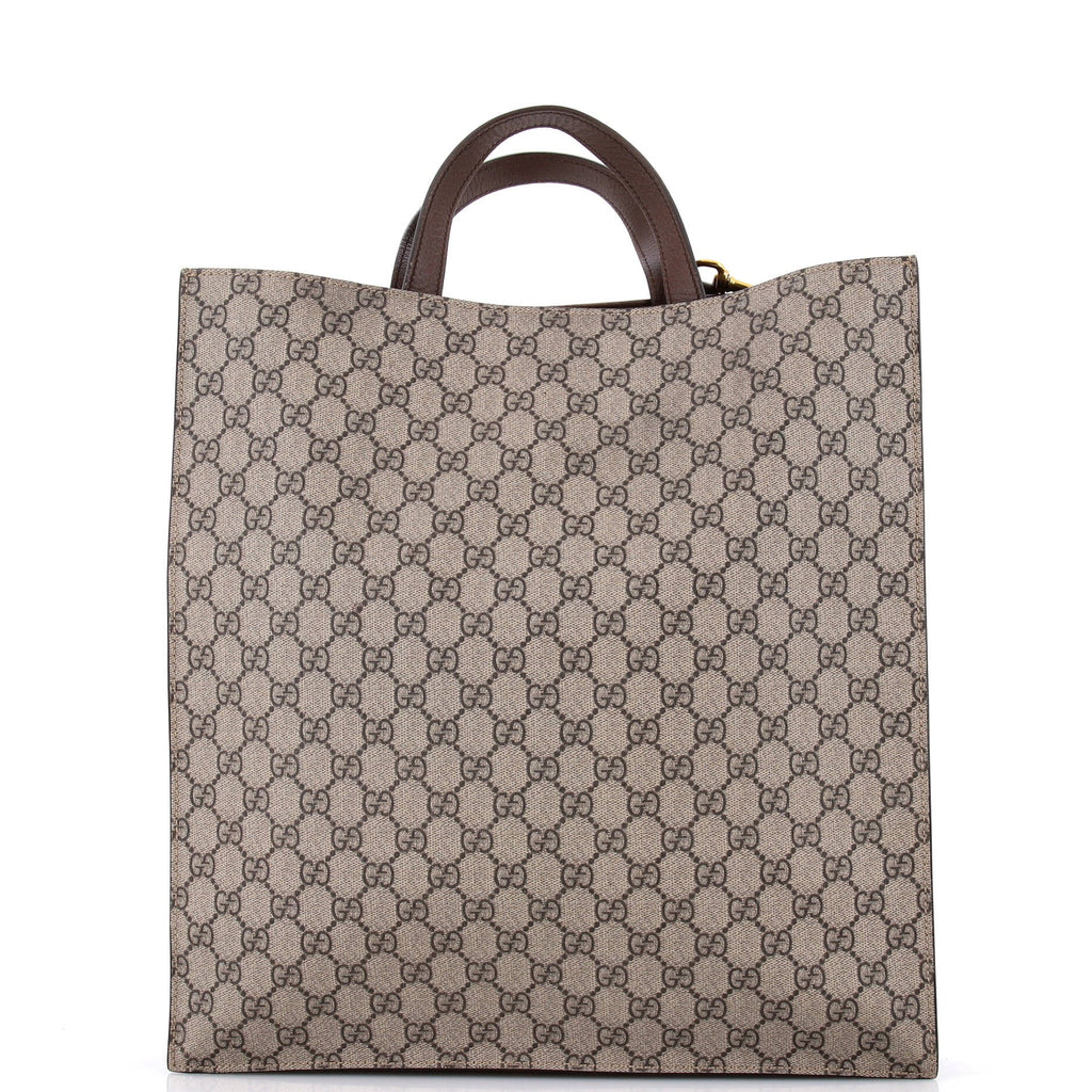 Courrier Convertible Soft Open Tote GG Coated Canvas with Applique North South