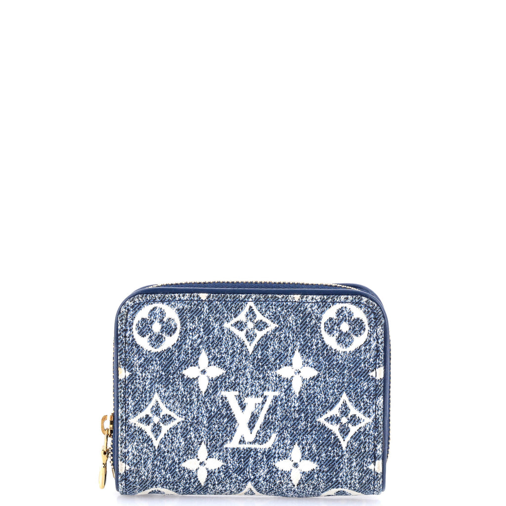Zippy Coin Purse Monogram Jacquard Denim