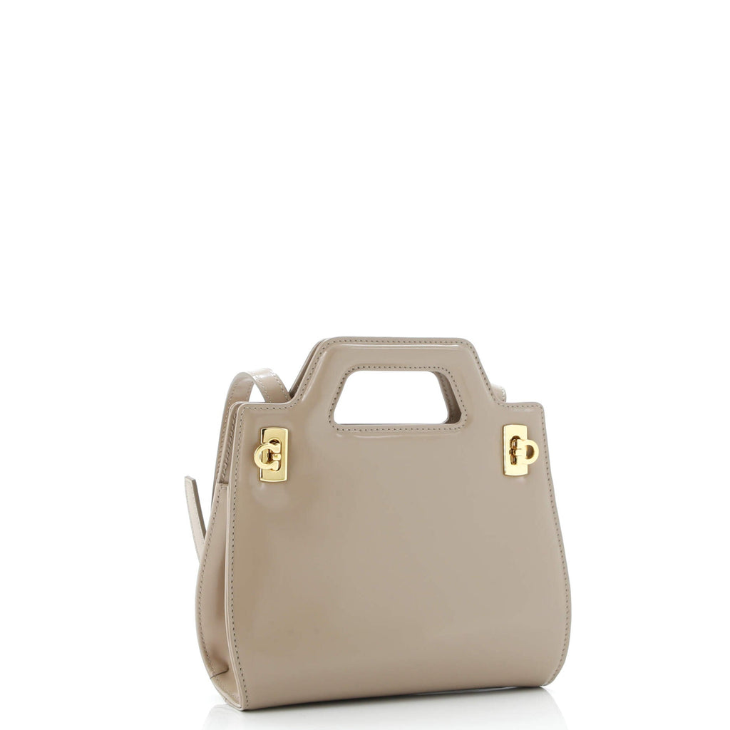 Wanda Top Handle Shoulder Bag Leather Mini