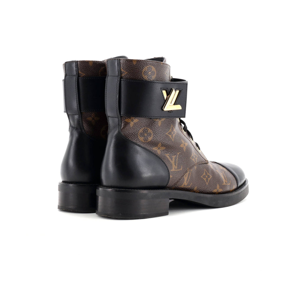 Women's Wonderland Flat Ranger Boots Monogram Canvas and Leather