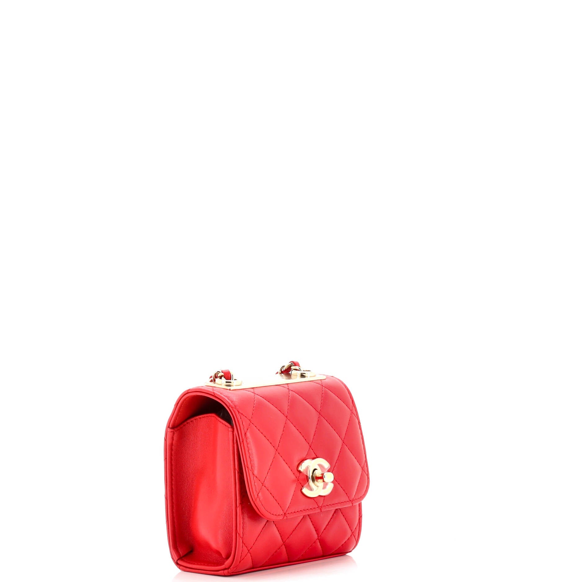 Trendy CC Clutch with Chain Quilted Lambskin Small