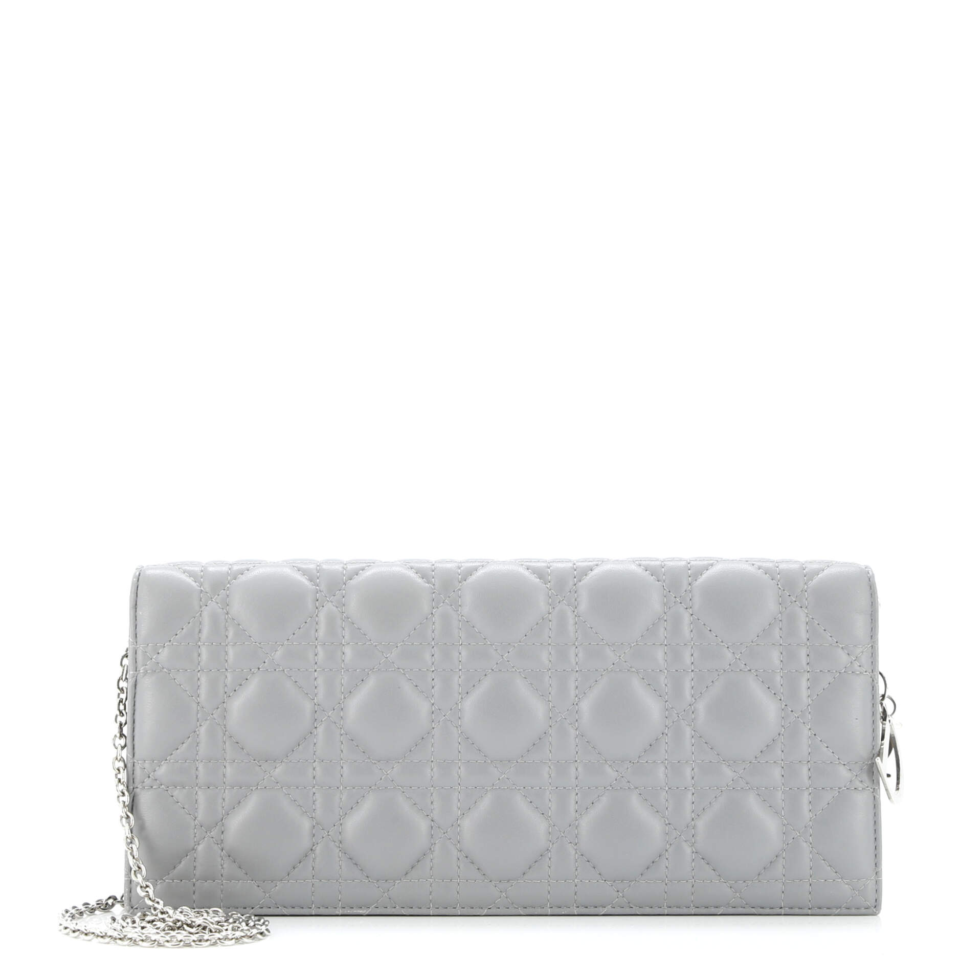 Lady Dior Convertible Chain Clutch Cannage Quilt Leather Long