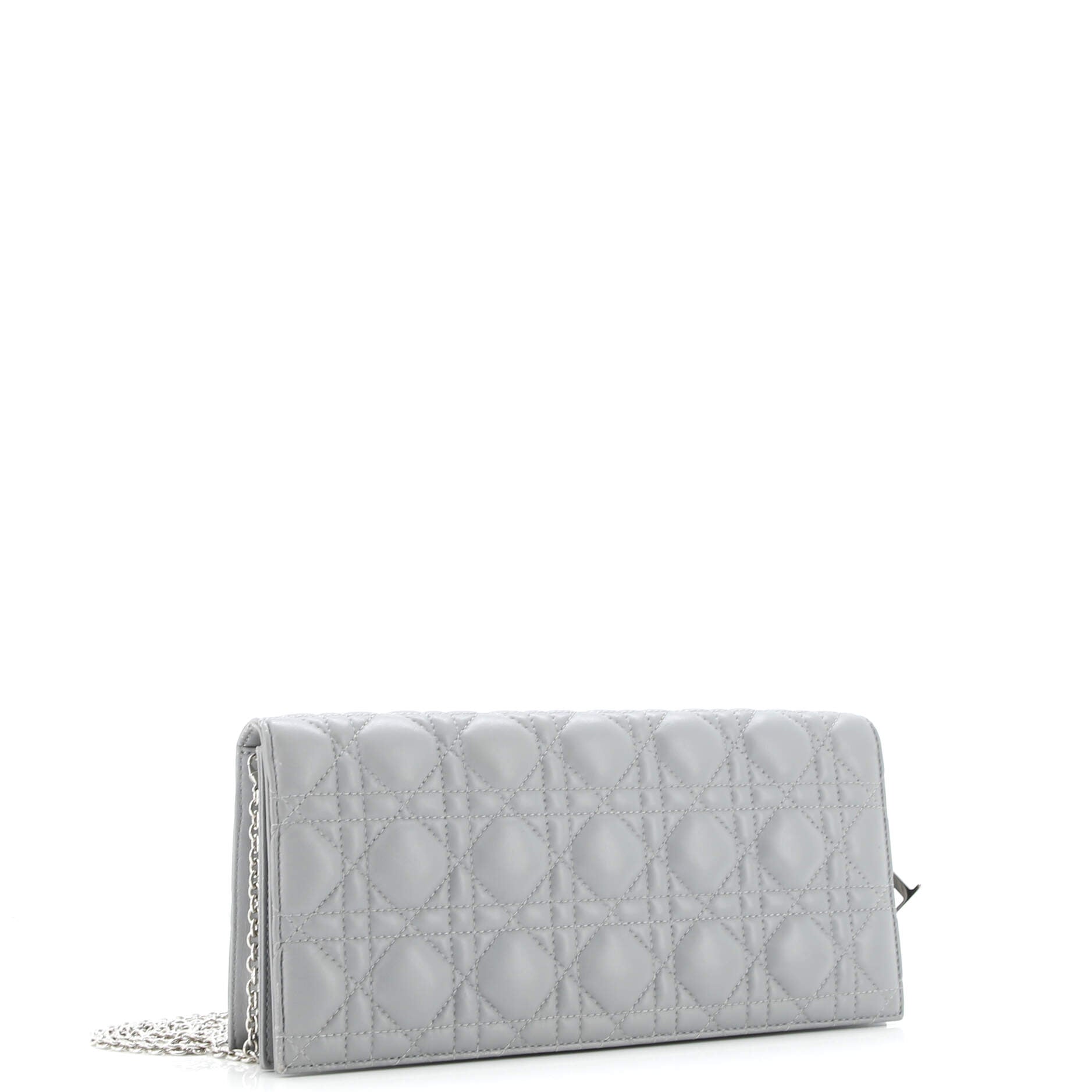 Lady Dior Convertible Chain Clutch Cannage Quilt Leather Long